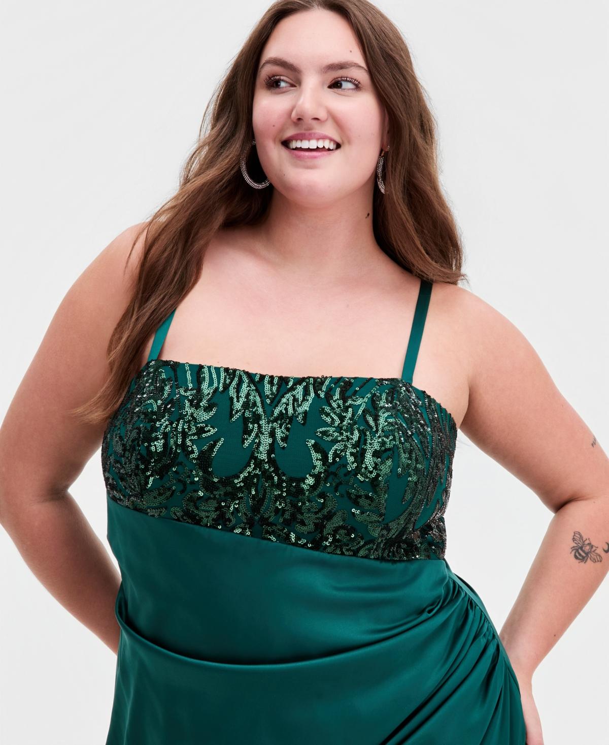 petal and pup emerald green dress Petal and Pup Jace Tiered Maxi Dress