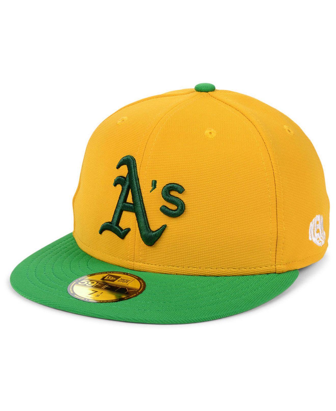 KTZ Wool Oakland Athletics Cooperstown Flip 59fifty Fitted Cap in  Black/Yellow (Yellow) for Men | Lyst