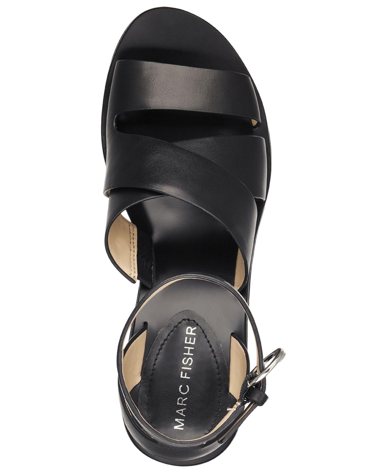 Marc Fisher Leather Omela City Sandals 