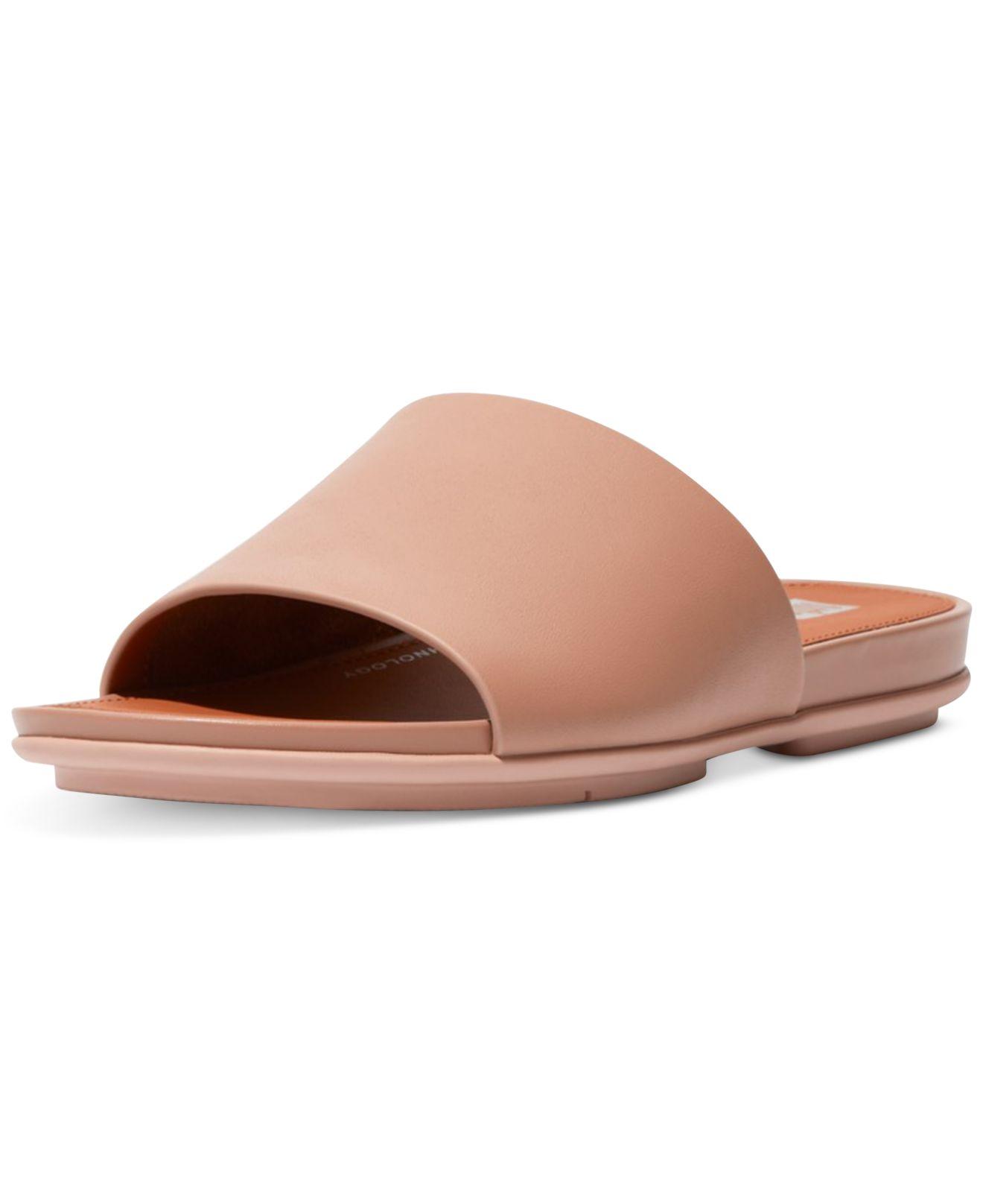 Fitflop Gracie Pool Slide Sandals in Brown Lyst