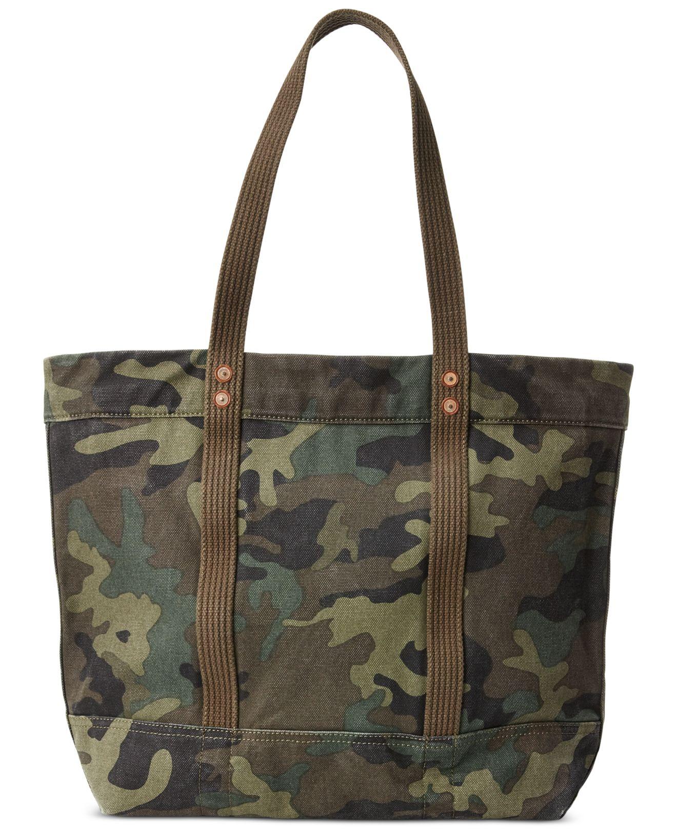 camo canvas tote