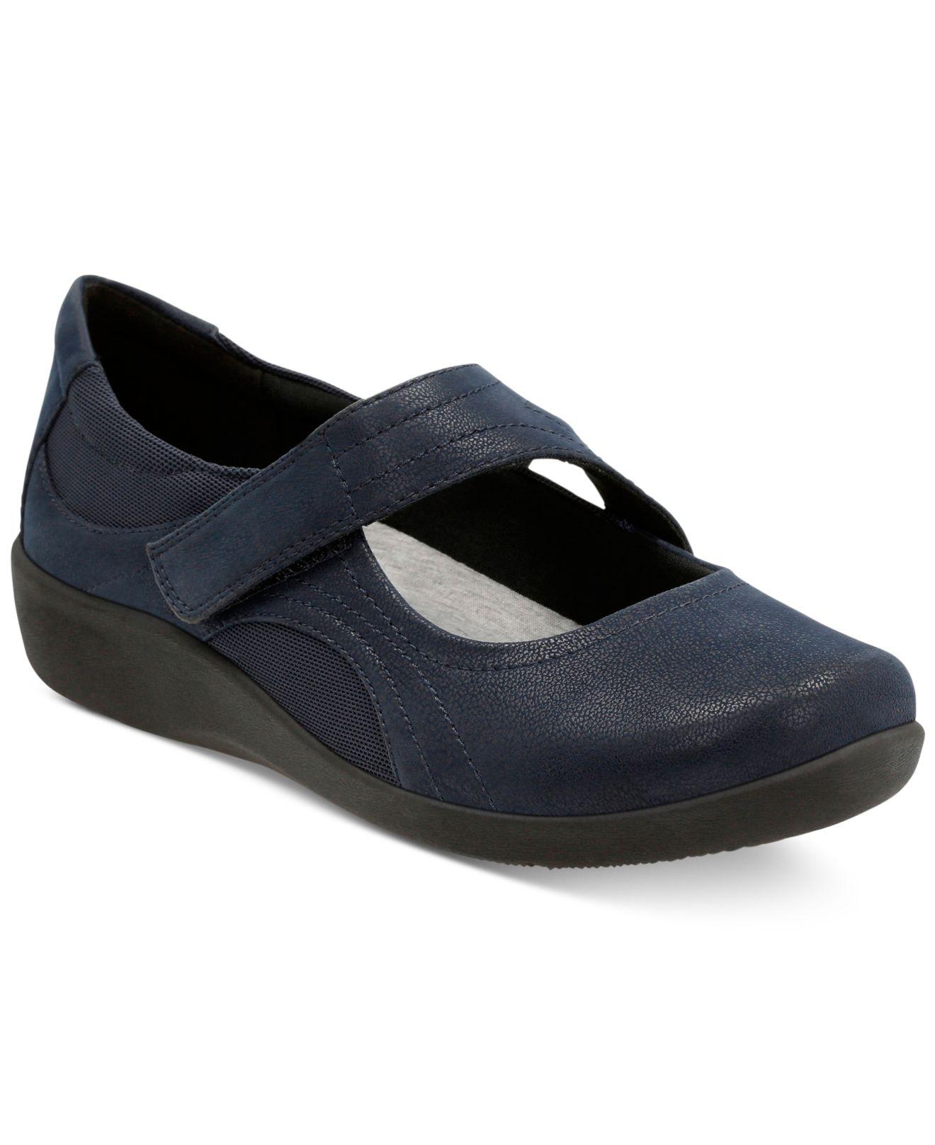 Clarks Sillian Bella Mary Jane Flat, in Blue | Lyst