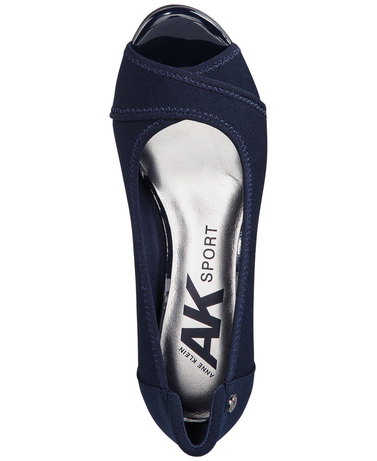 anne klein corner wedge heels