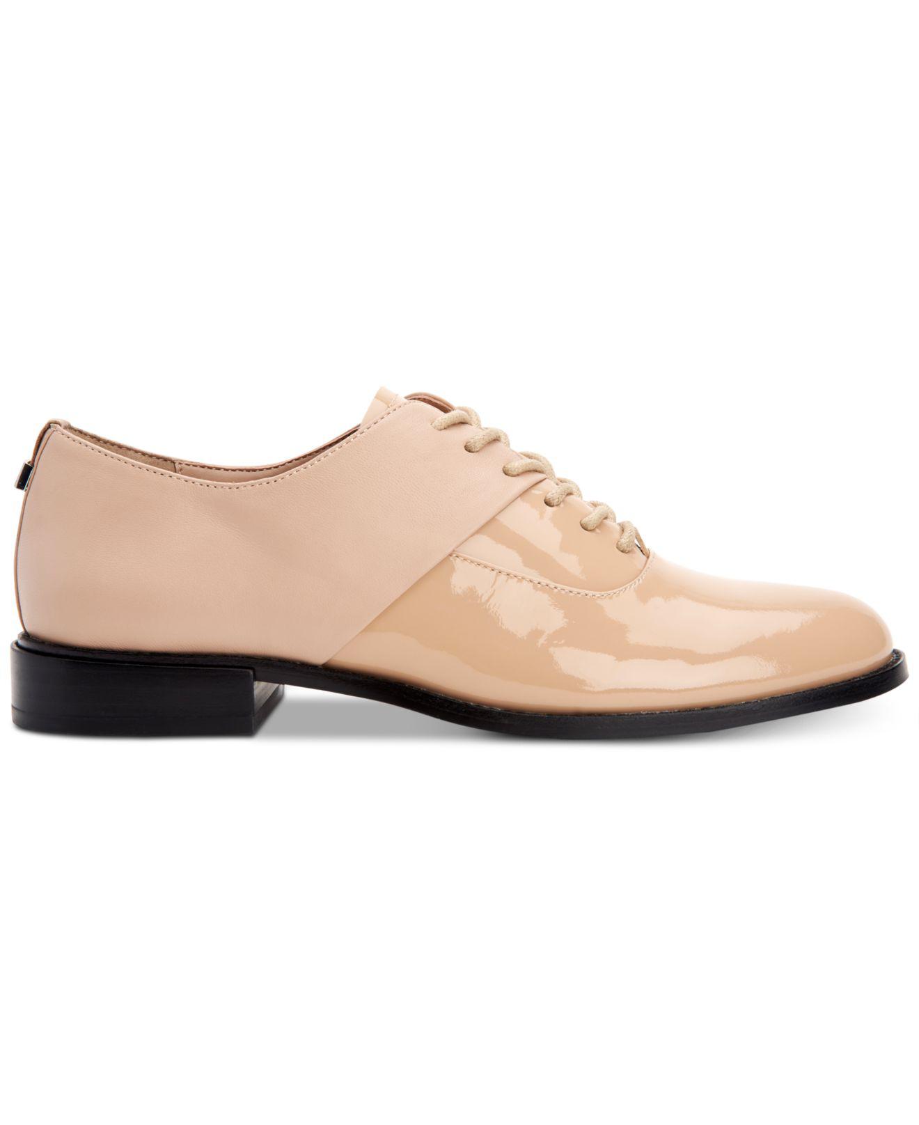 calvin klein aracely leather oxfords