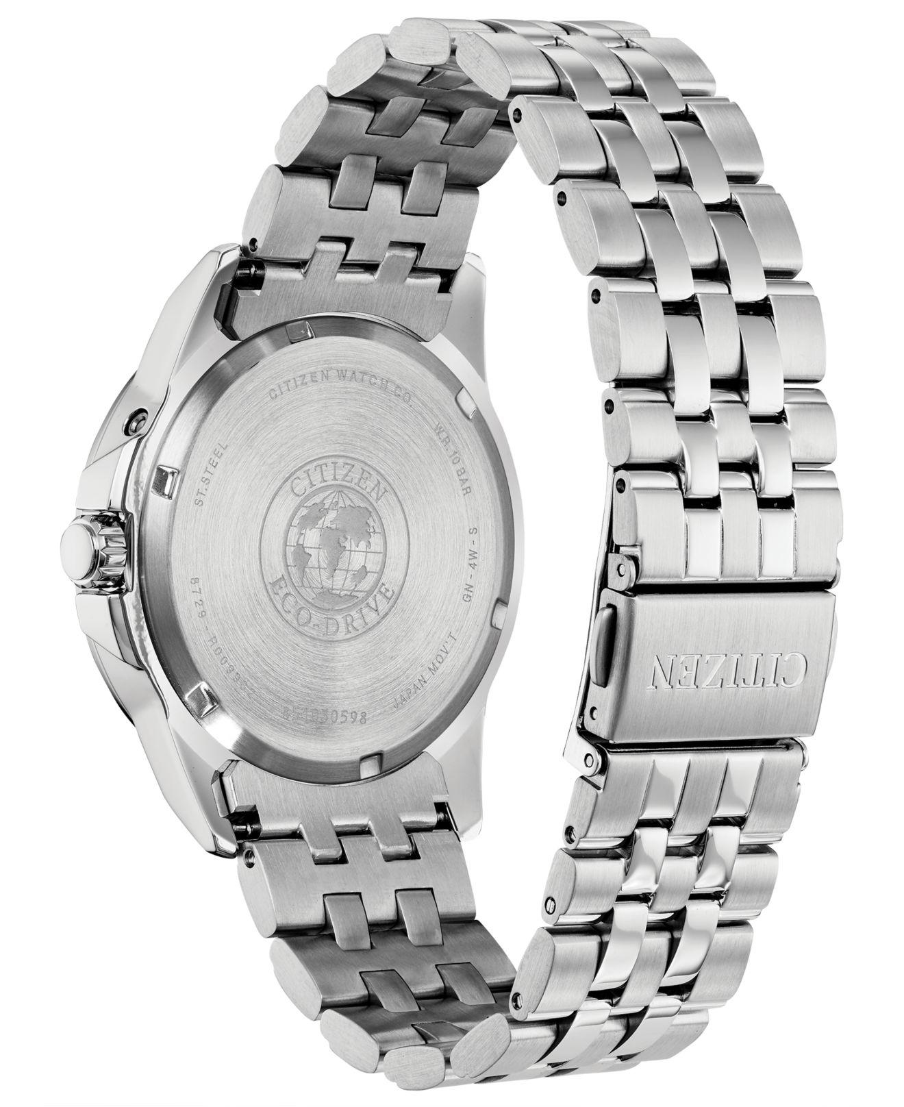 citizen men's silver titanium bracelet watch