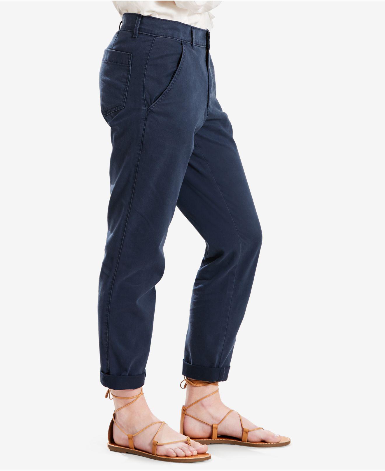 Levi's Cotton Twill Chino Pants in Navy (Blue) - Lyst