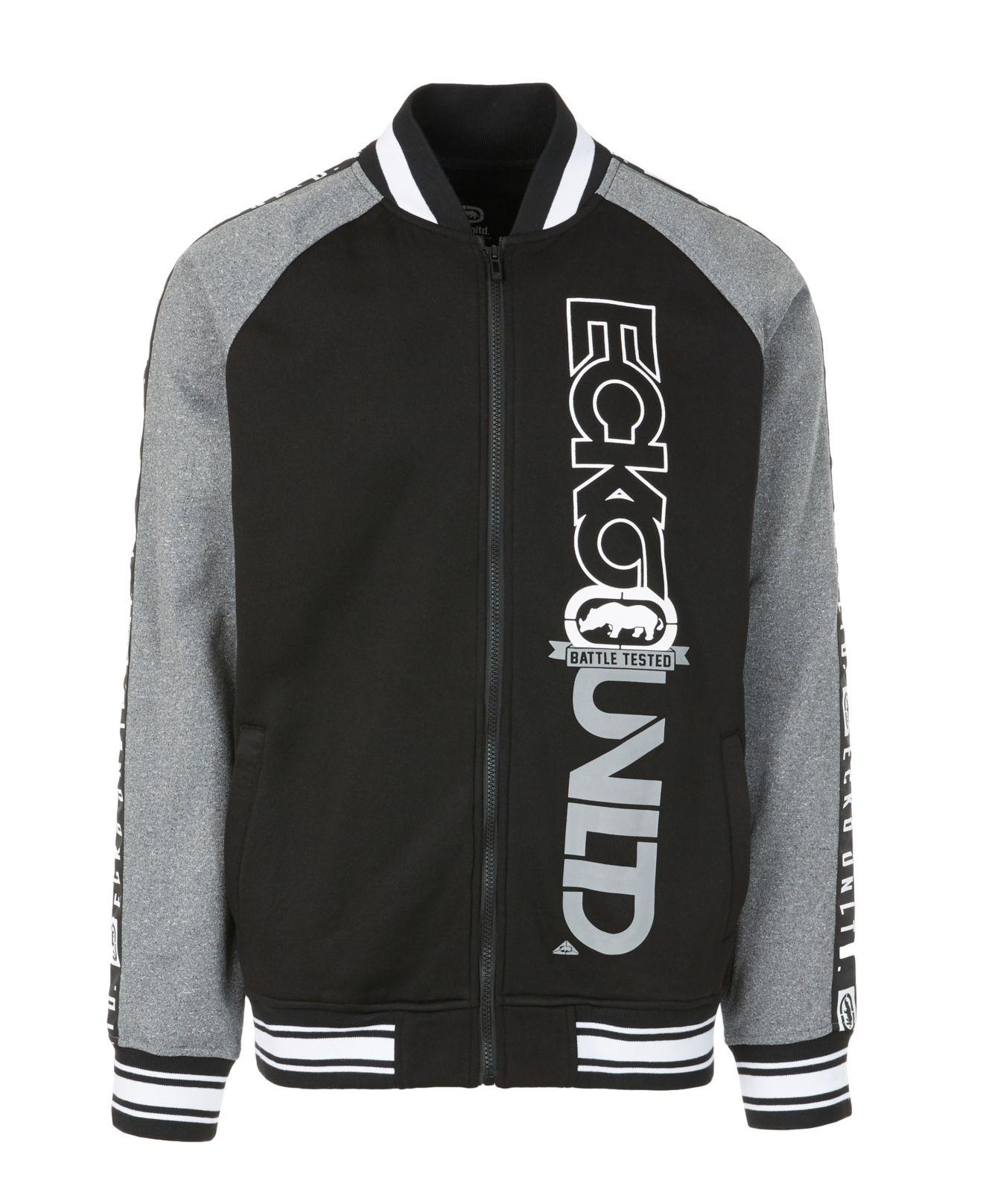Ecko' Unltd Fleece Vert Printed Take Varsity Jacket in Black for Men Lyst