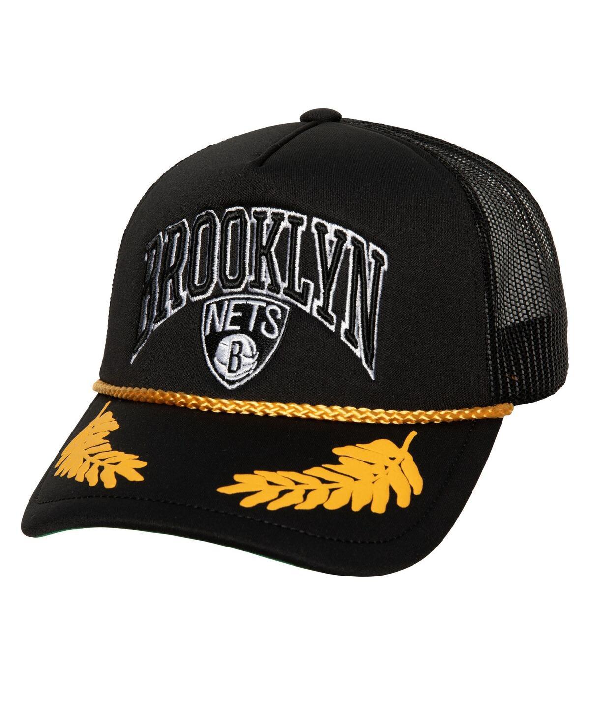 Mitchell & Ness Brooklyn Nets Hardwood Classics Gold Leaf Mesh Trucker