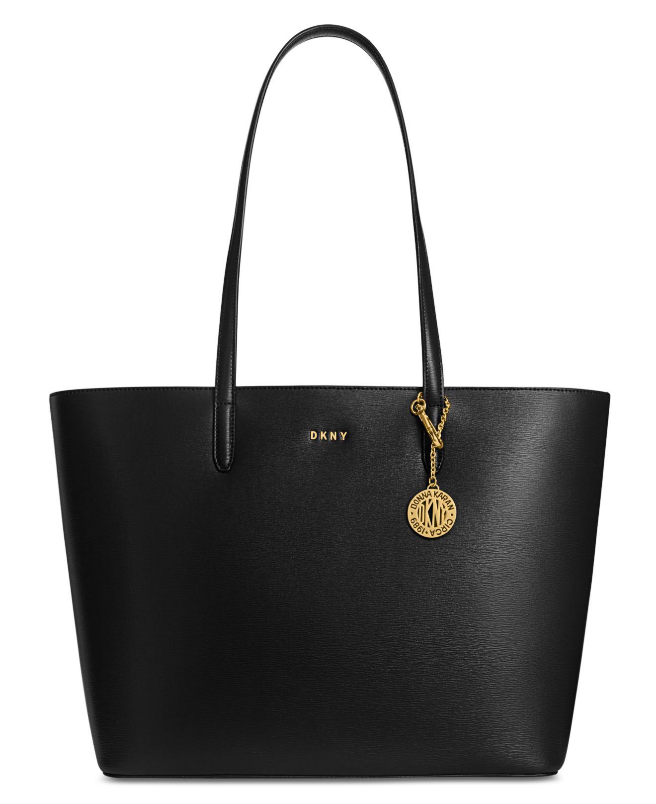 DKNY Leather Women's Bryant Large Tote Bag in Black Lyst