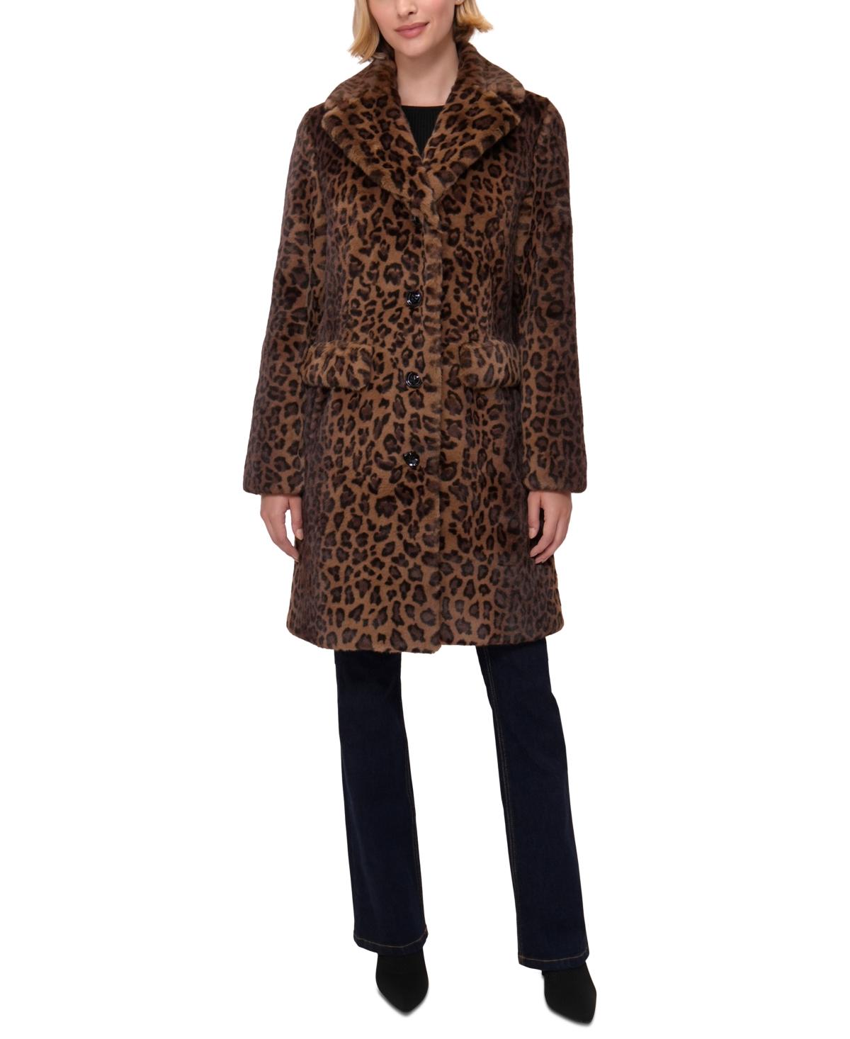 Macys jones new york faux fur coat deals