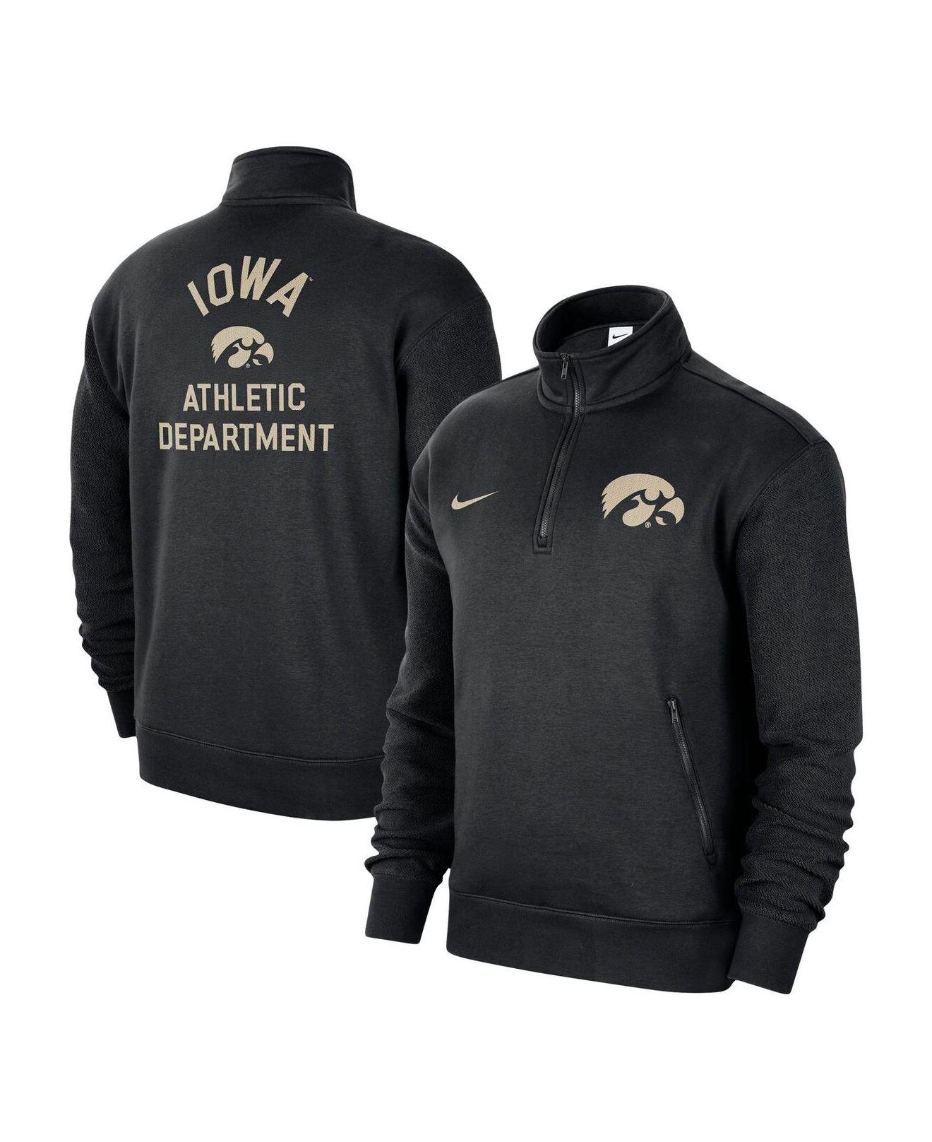 Nike Black Iowa Hawkeyes Campus Athletic Department Quarter-zip Sweatshirt  for Men | Lyst