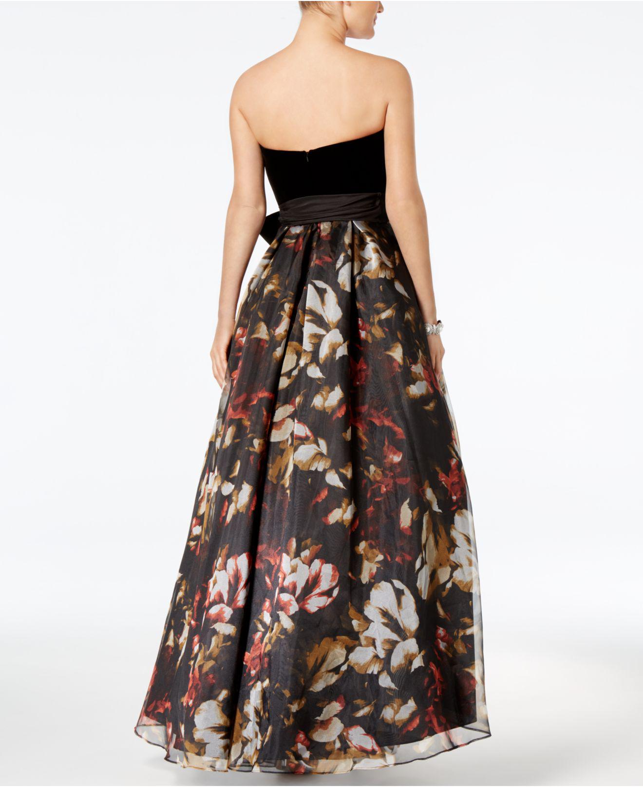 betsy & adam high low gown