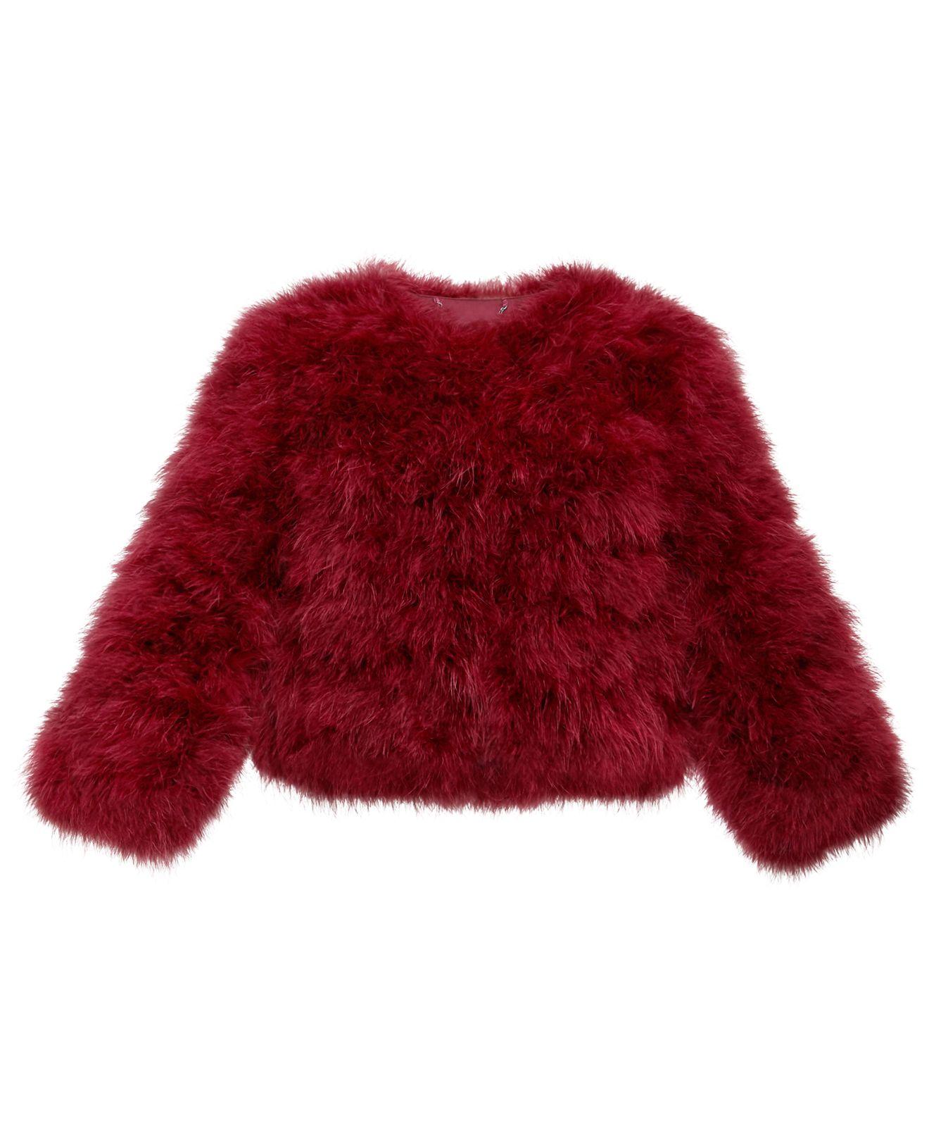 bcbg ostrich feather jacket