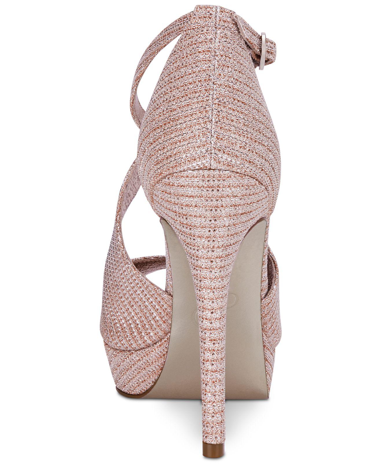 adrianna papell rosalie platform evening sandals