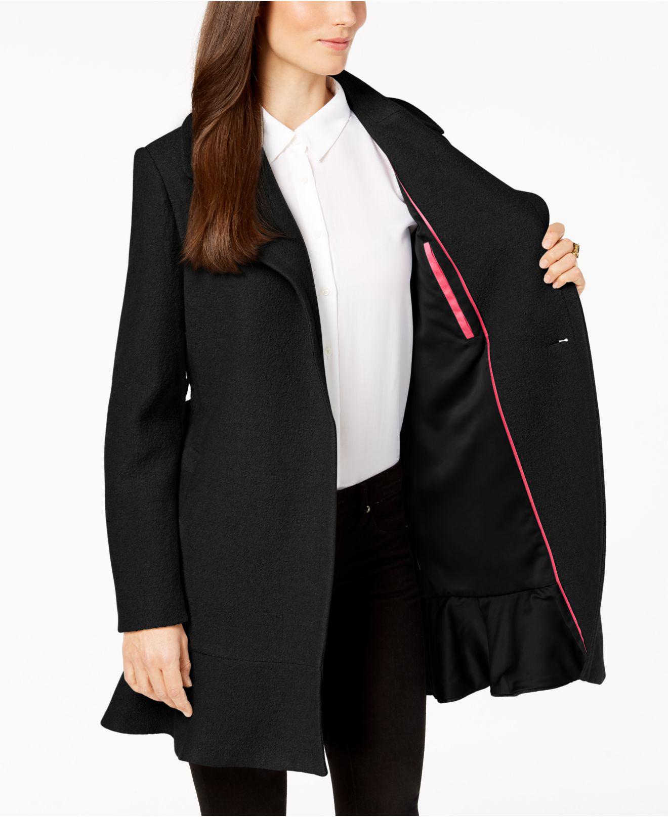 kate spade ruffle wrap coat