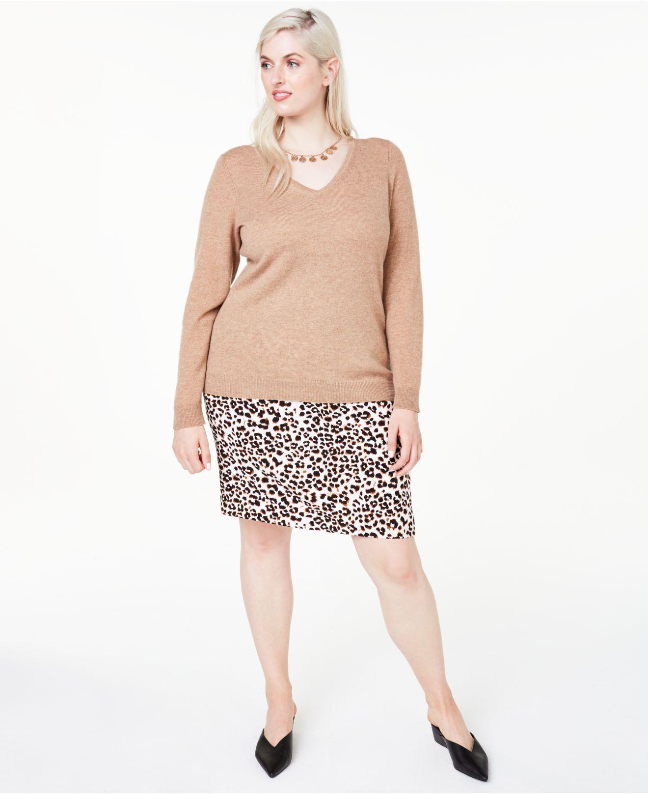 macys plus size cashmere