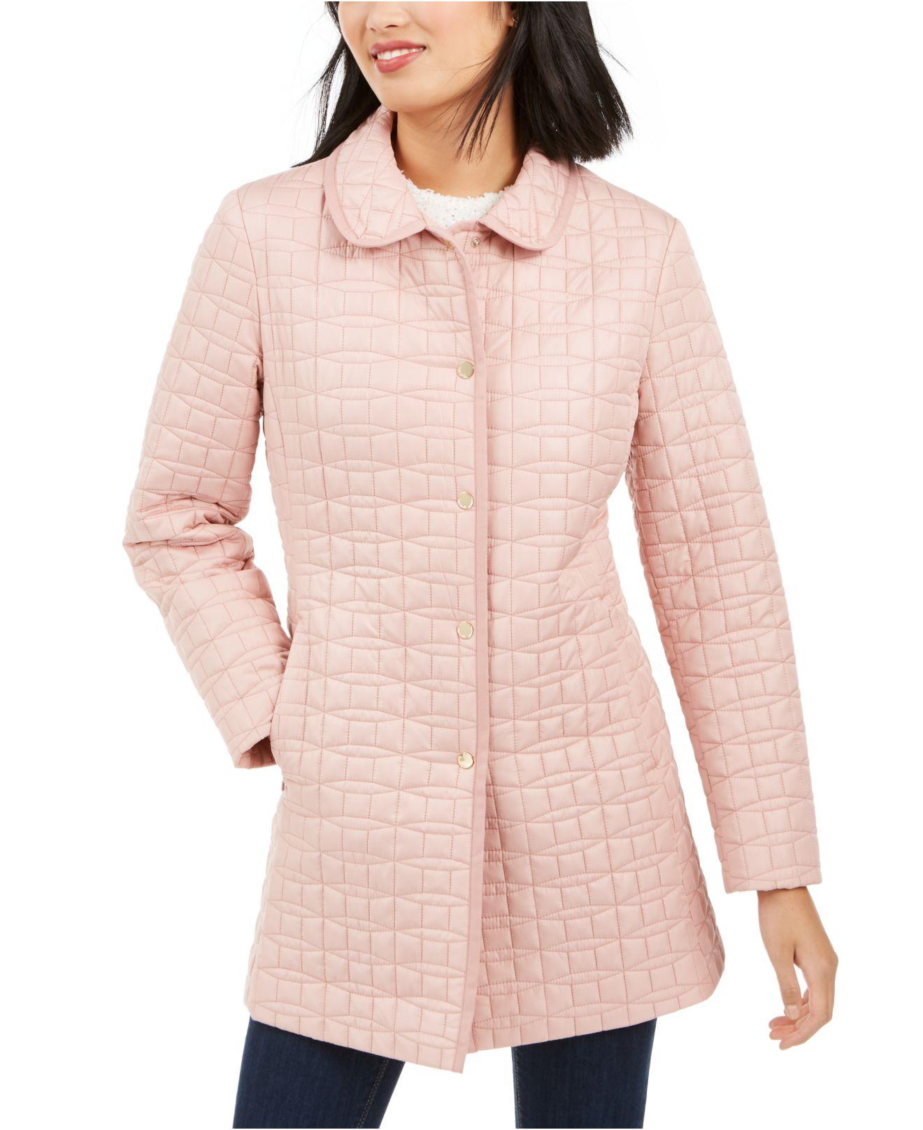 Kate Spade Synthetic Quilted Jacket in Pink Lyst