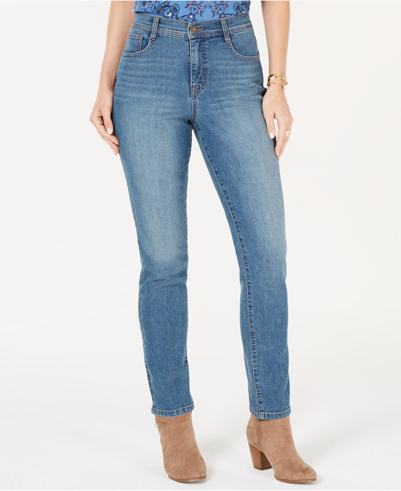 Style & Co. Denim Tummy-control Straight-leg Jeans, Created For Macy's ...
