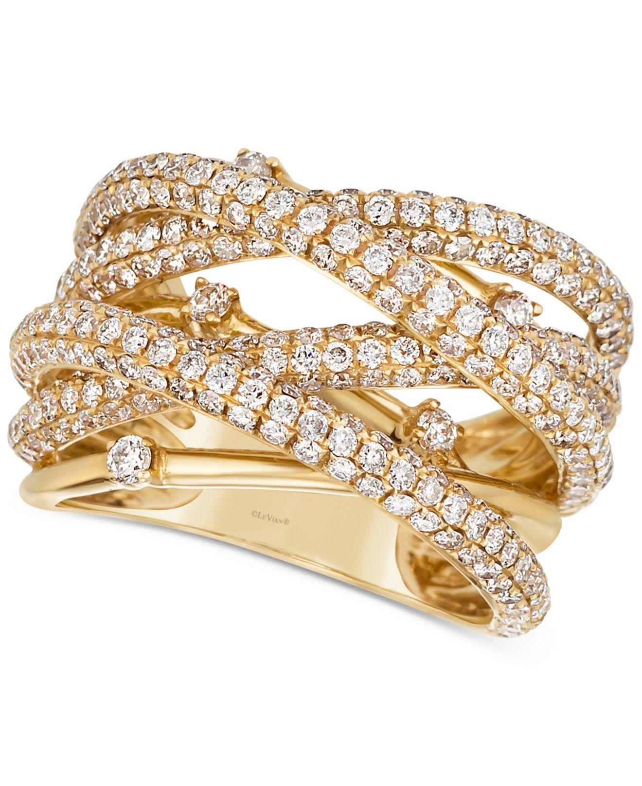 Le Vian ® Vanilla Diamond Pavé Multirow Crossover Statement Ring (31/2