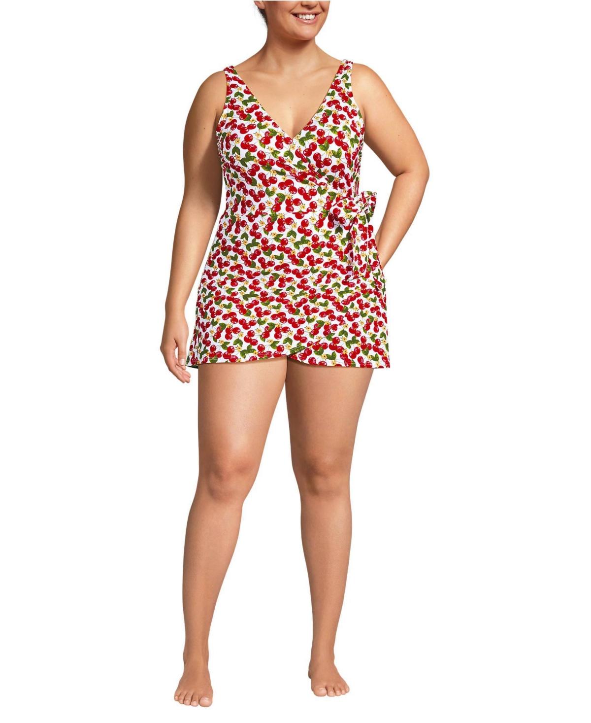 lands end side tie mini swim dress Women's Side Tie Mini Swim Dress Swimsuit