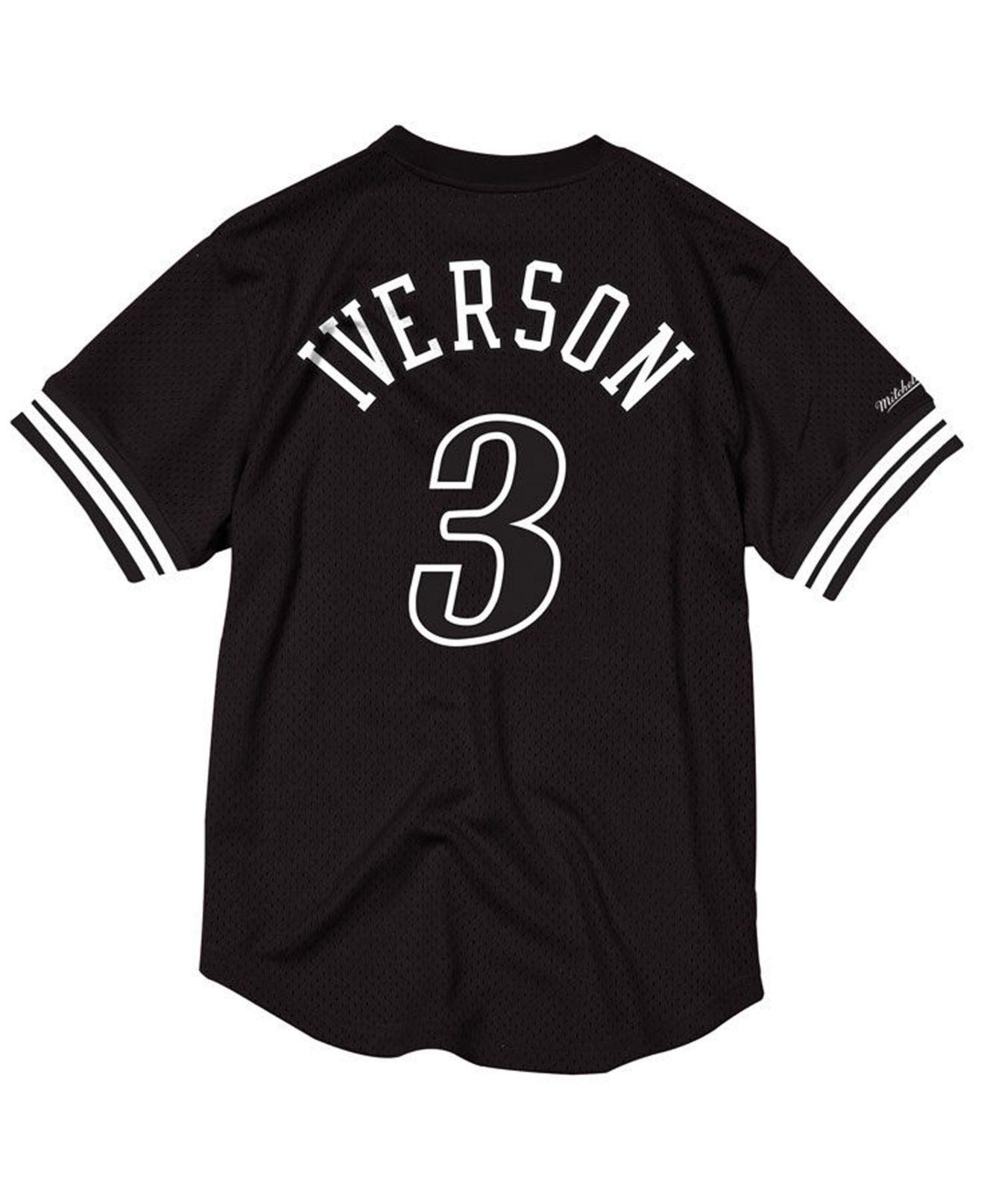 allen iverson black and white jersey