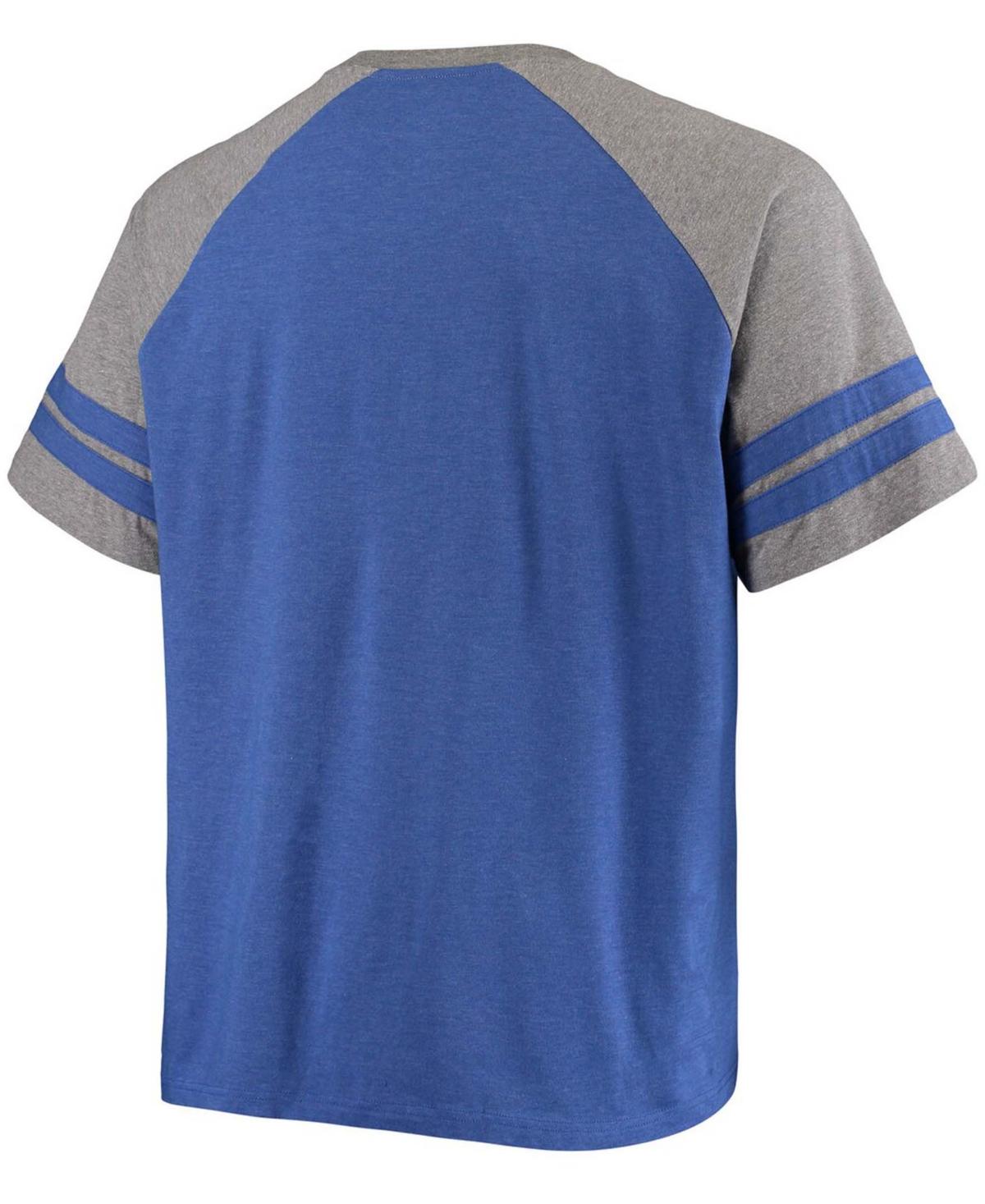 Men's Fanatics Branded Royal/Gray Kansas City Royals Big & Tall Colorblock  T-Shirt