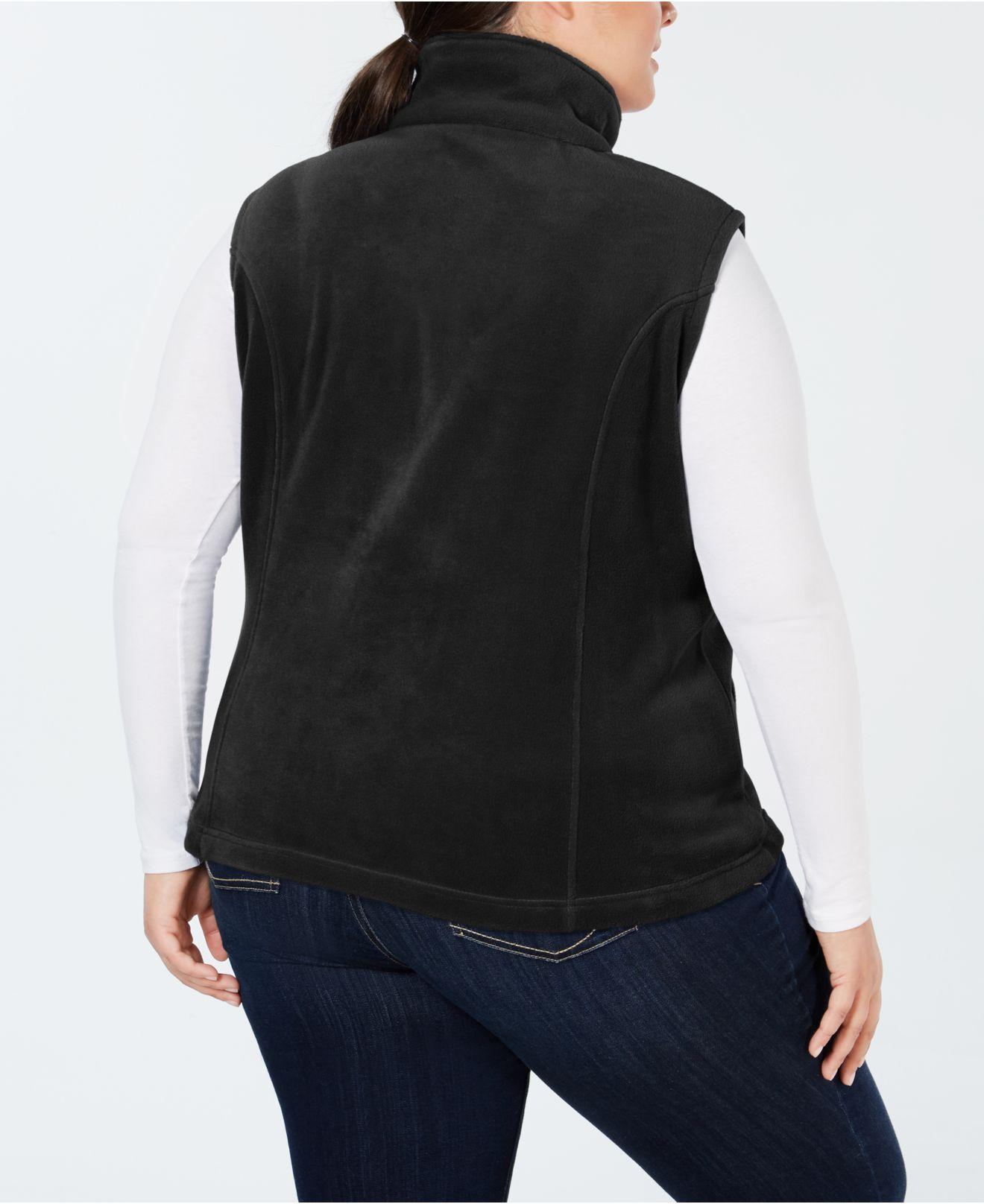 columbia fleece vest plus size