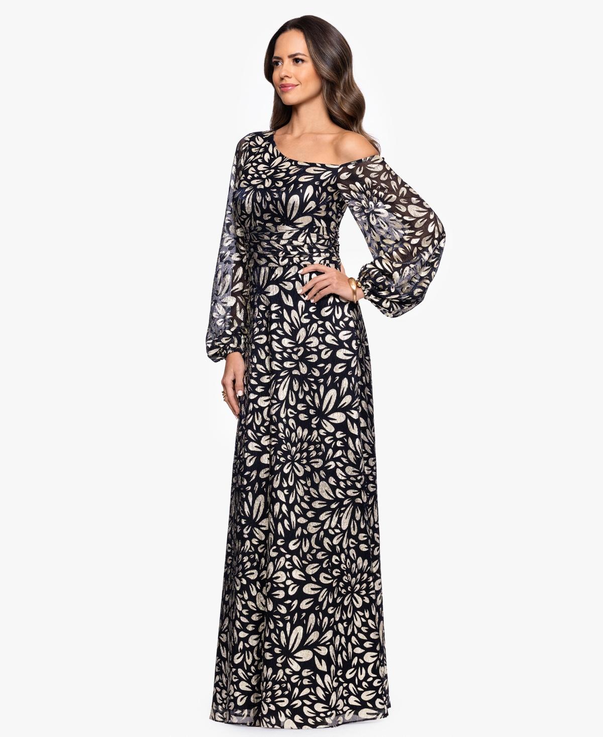 B & A by Betsy and Adam B&a By Betsy & Adam Metallic One Shoulder Sheath  Dress | Lyst