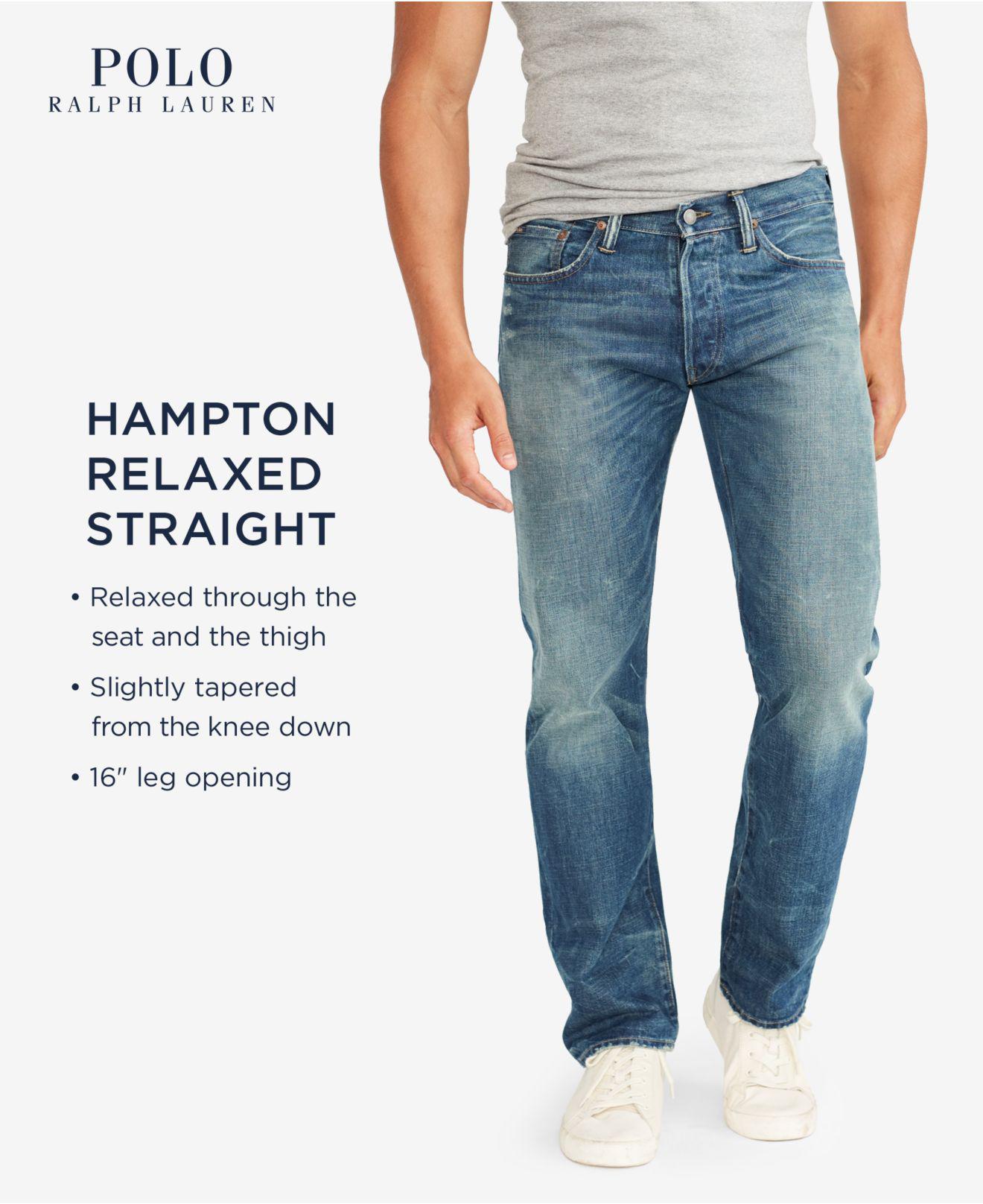 Polo Ralph Lauren Men's Big & Tall Hampton Relaxed Straight Jeans in Blue  for Men | Lyst
