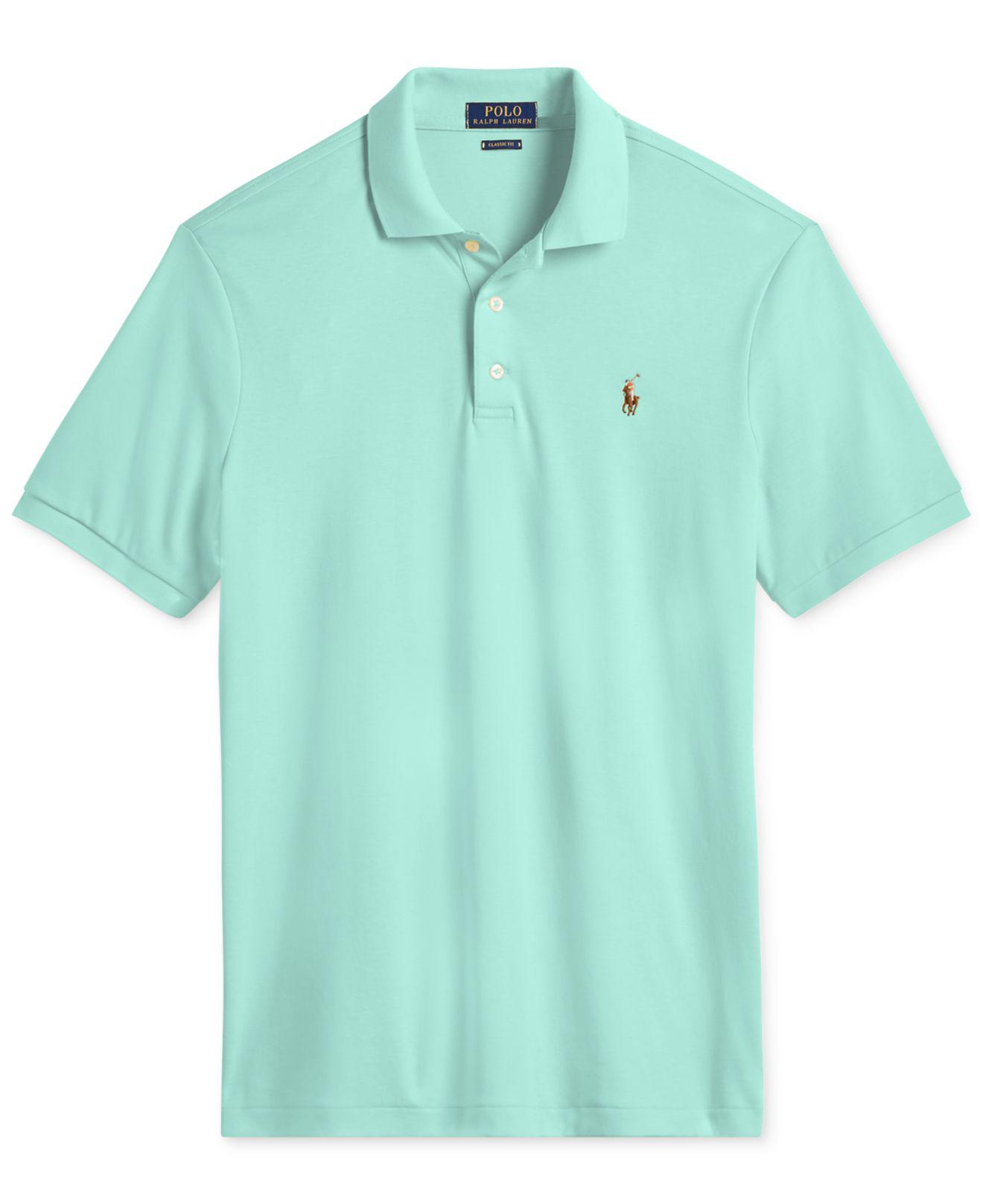 Polo Ralph Lauren Custom Slim Fit Soft-touch Polo in Green for Men | Lyst