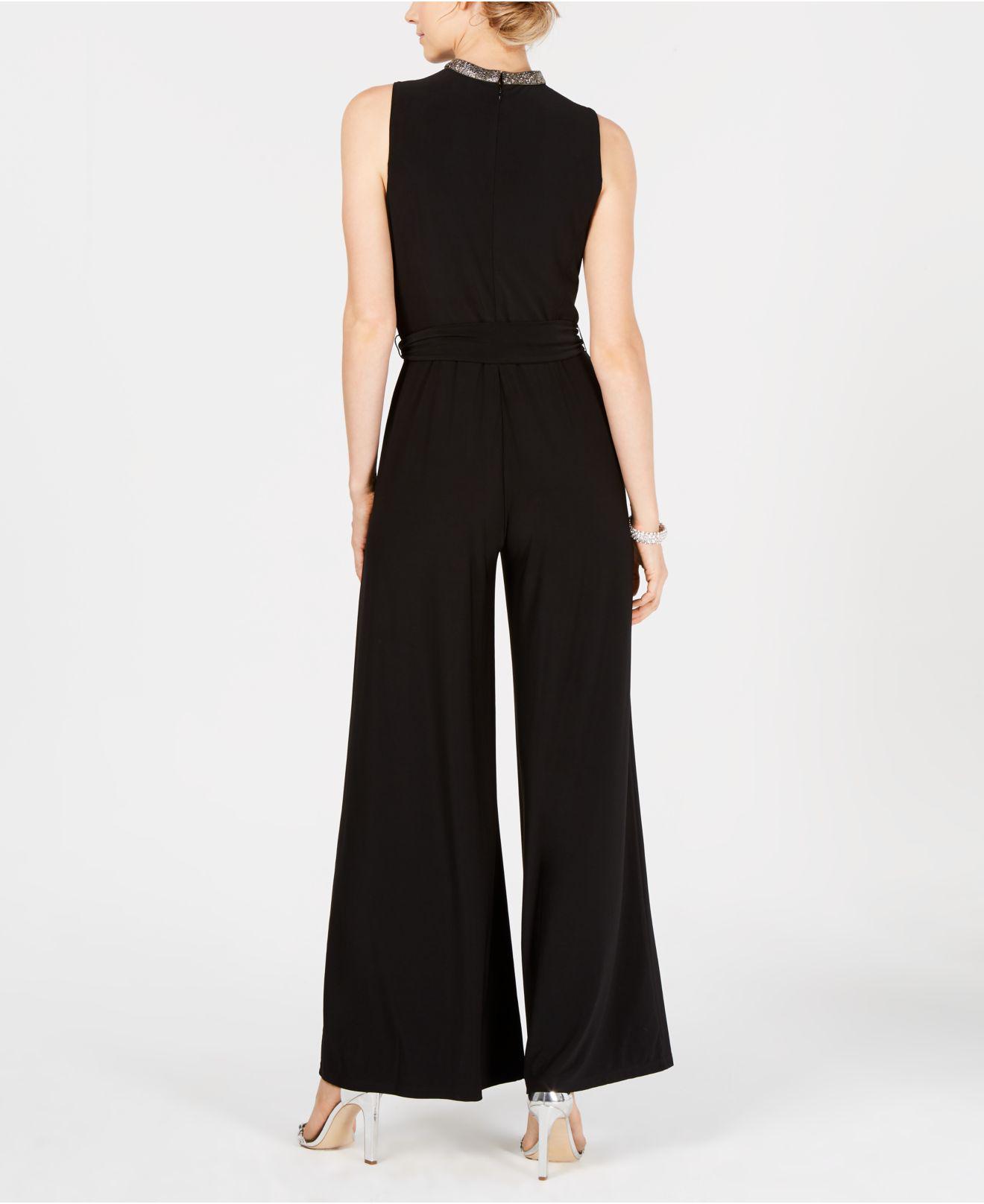 tommy hilfiger belted cropped jumpsuit