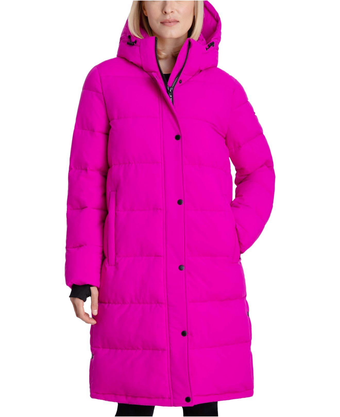 BCBGeneration Hooded Puffer Coat in Pink | Lyst Canada