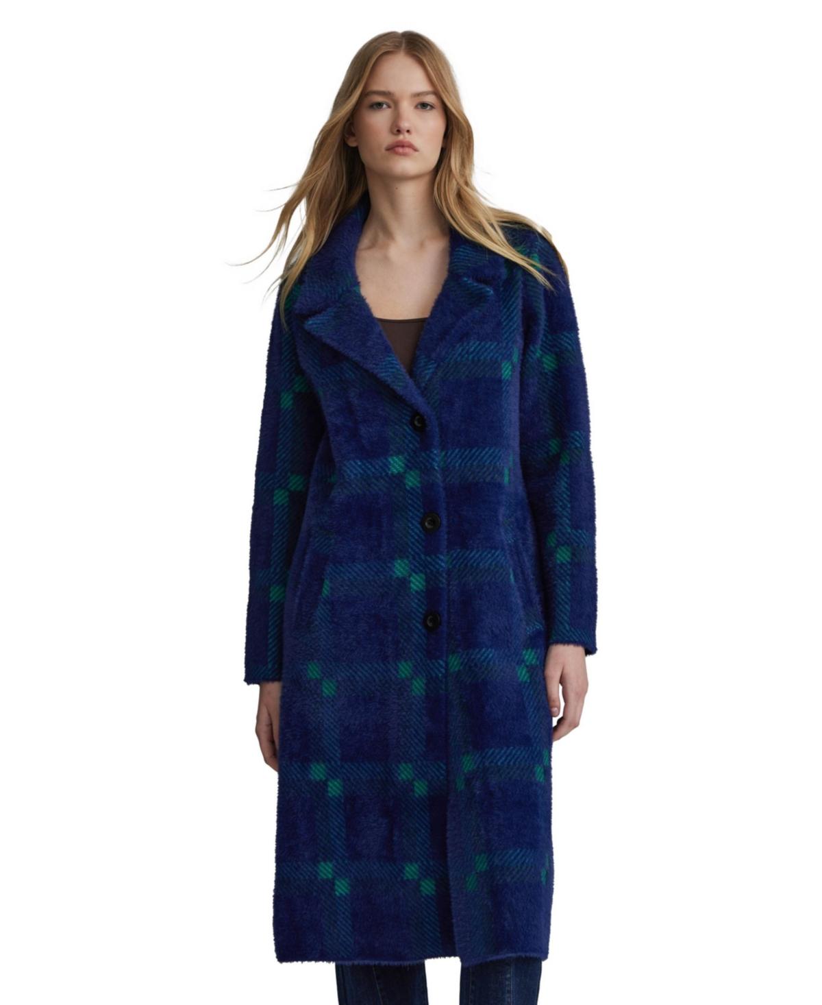 Nvlt berber longline plaid coat deals