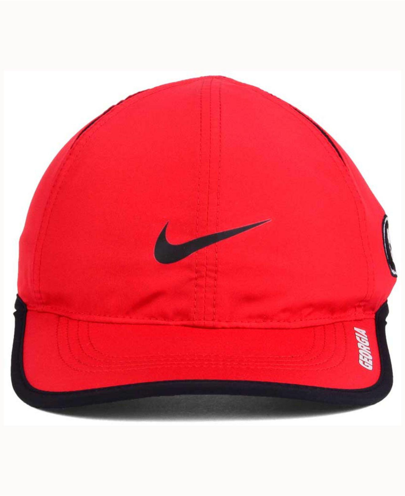 Nike Georgia Bulldogs Featherlight Cap in Red for Men | Lyst