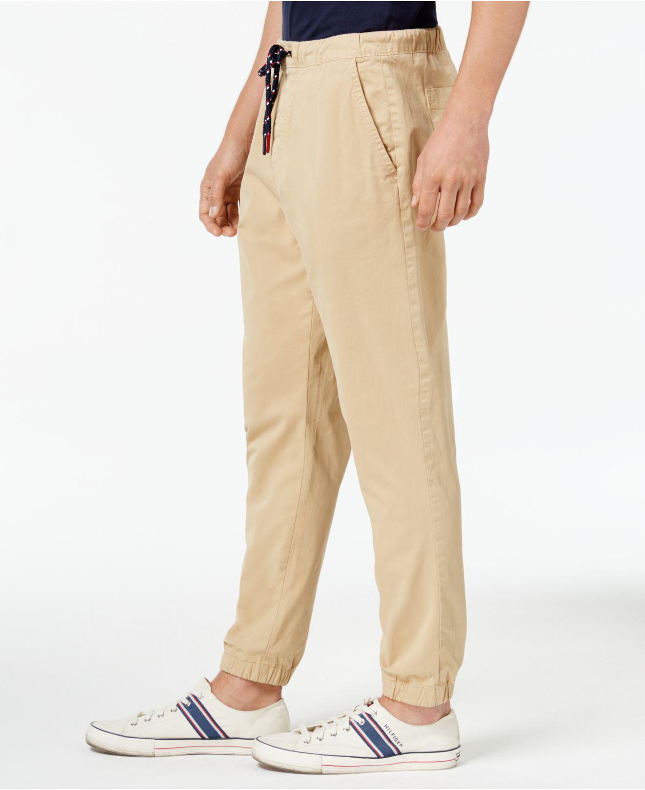 Tommy Hilfiger Men's Kyle Stretch Joggers in Natural for Men | Lyst