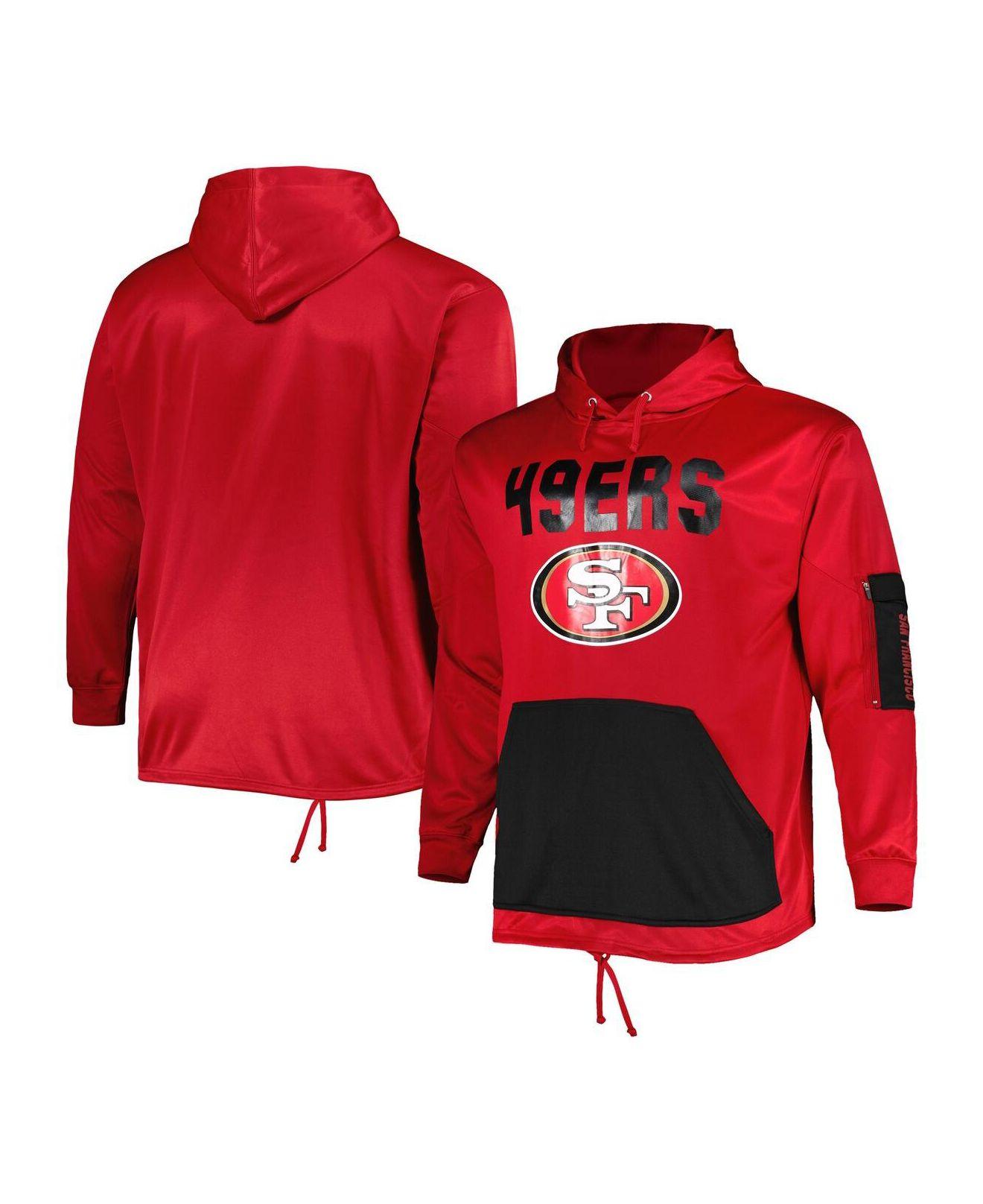 Fanatics Branded Scarlet San Francisco 49ers Big And Tall Pullover Hoodie  in Red for Men