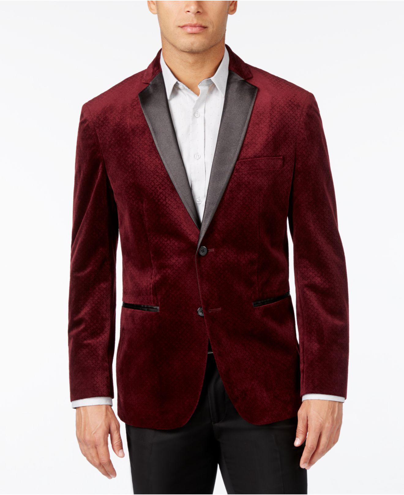 Alfani Men's Classic-fit Textured Velvet Blazer, Only At Macy's for Men ...