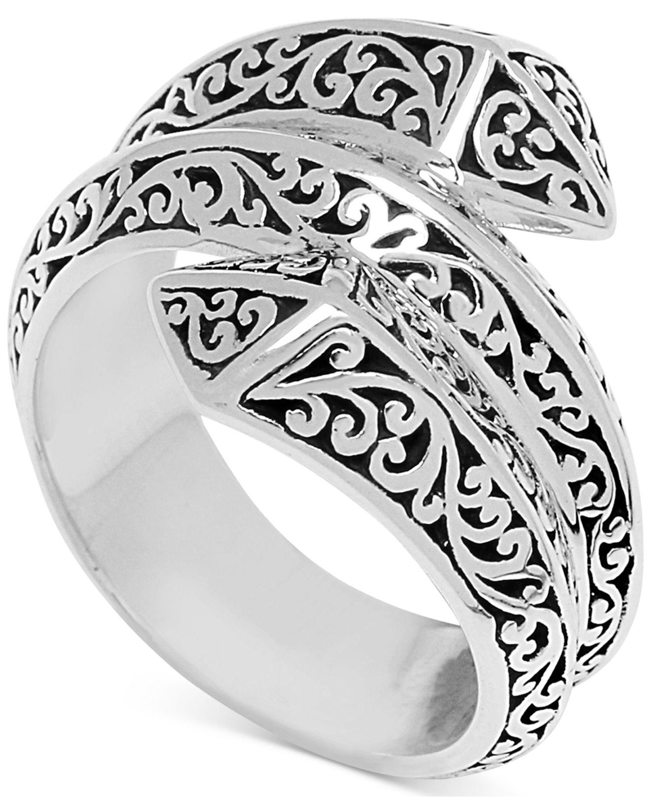 Lois Hill Filigree Pyramid Wrap Ring In Sterling Silver in Metallic Lyst