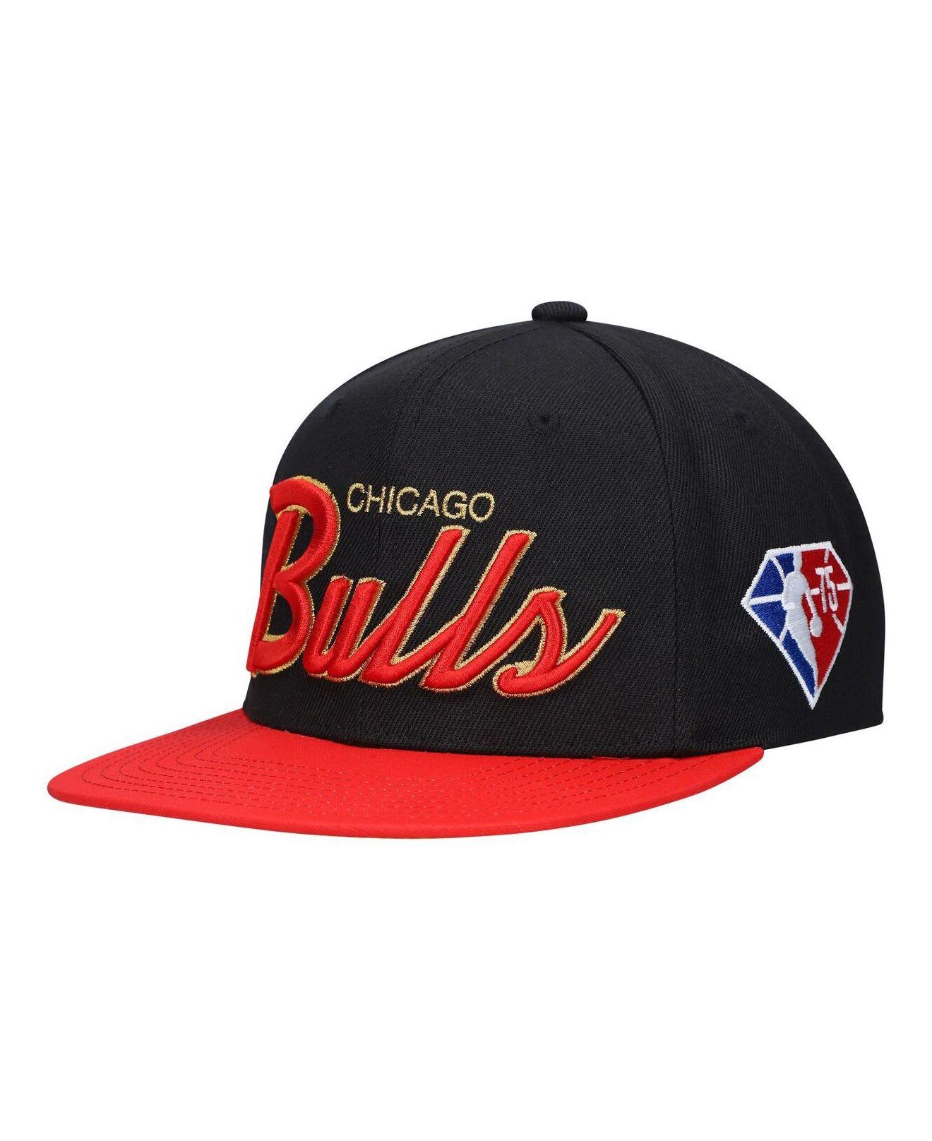 Mitchell & Ness Black Chicago Bulls NBA 75th Anniversary Snapback Hat
