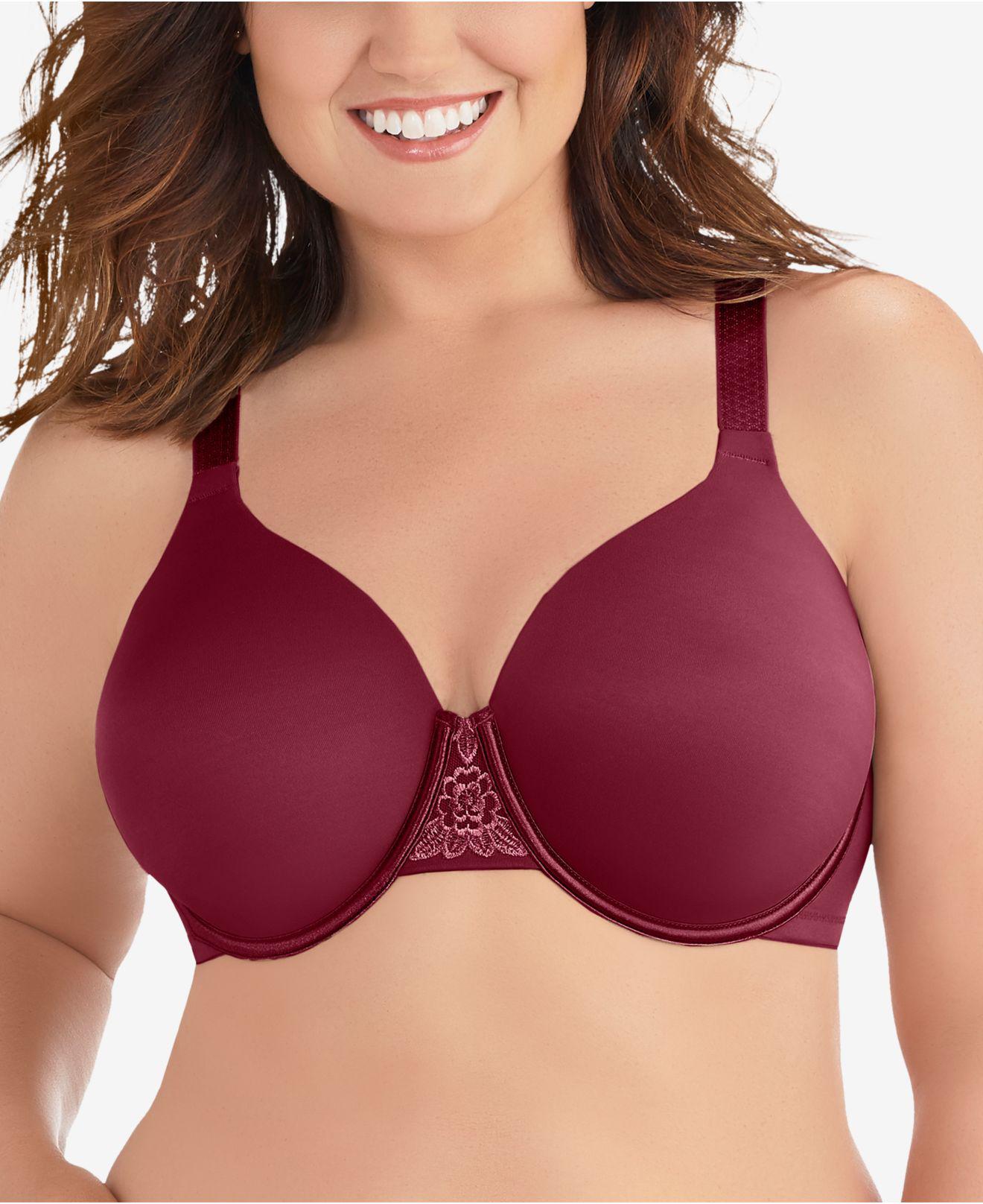 Vanity Fair Red Beauty Back Smoothing Full Figure Contour Bra 76380
