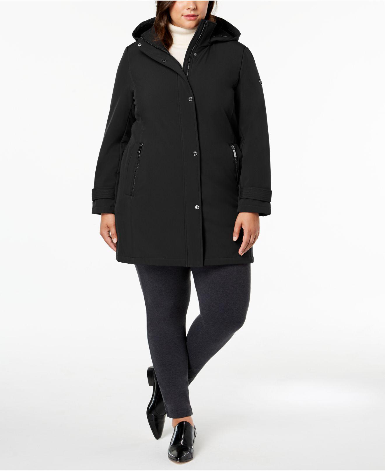 calvin klein hooded softshell raincoat