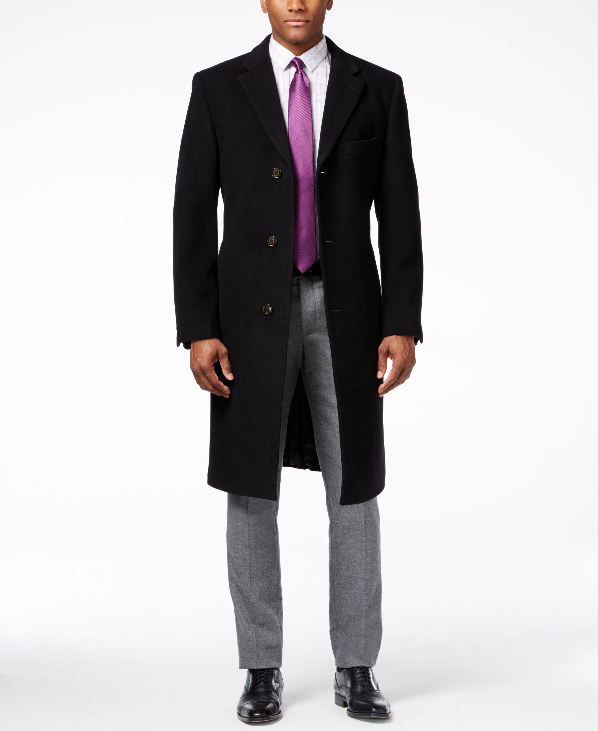 Lauren by Ralph Lauren Columbia Cashmere-blend Overcoat in Black for Men |  Lyst