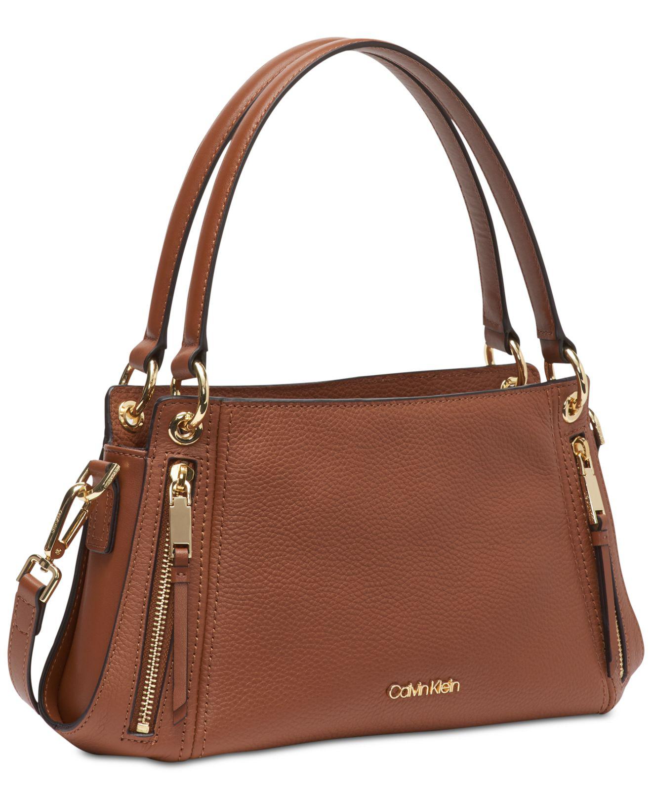 calvin klein melanie pebble satchel