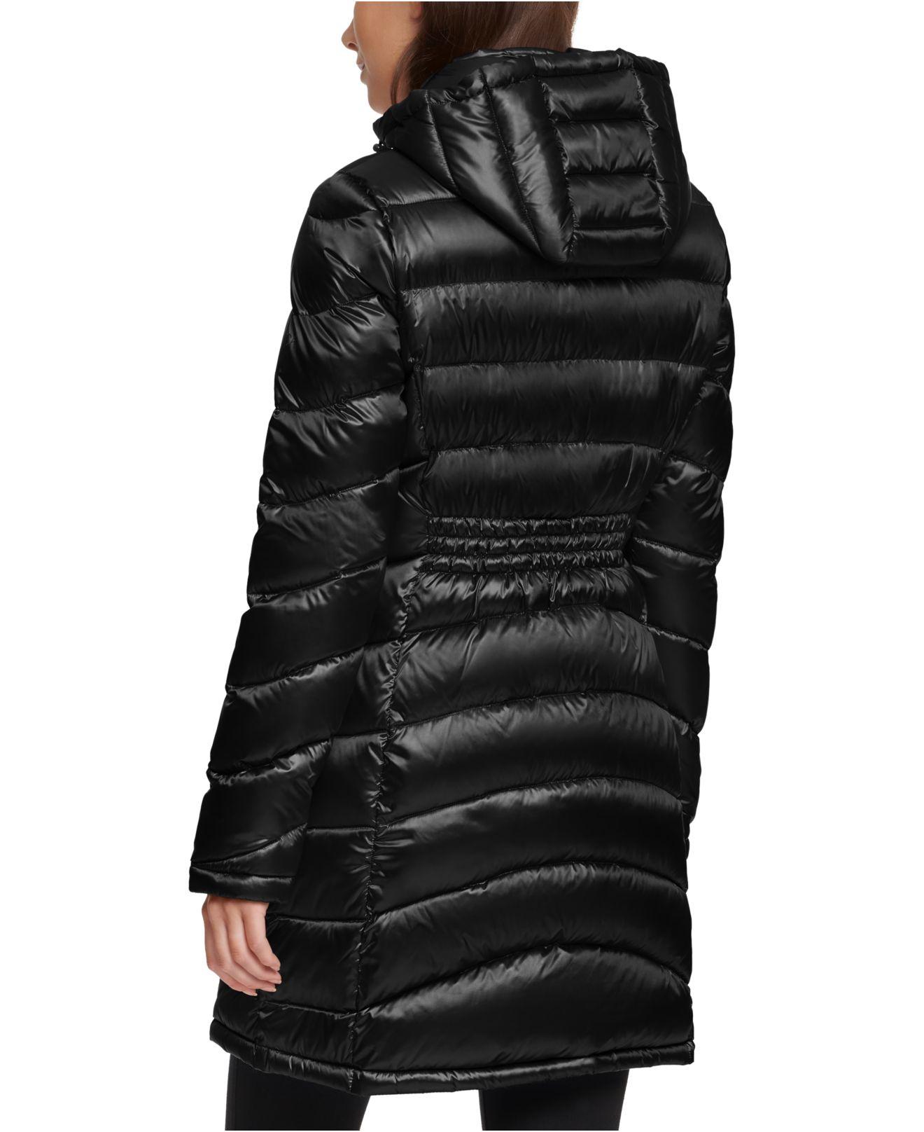 Calvin Klein Petite Hooded Packable Down Puffer Coat, Created For Macy