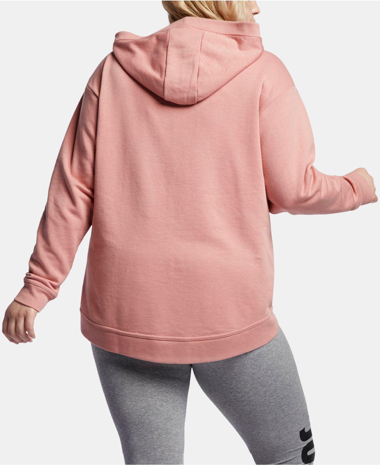 nike lace up hoodie plus size