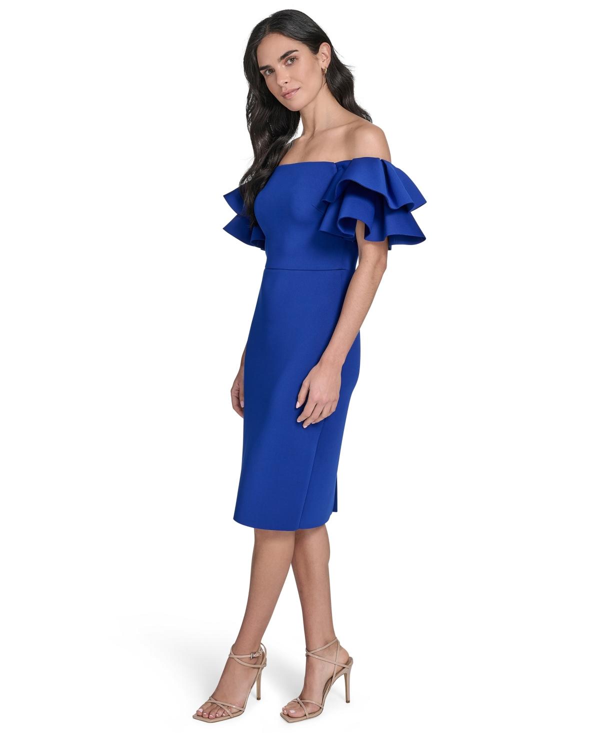 eliza j off the shoulder dress Eliza J Floral Mikado Off-The-Shoulder A-Line Dress at Hamilton Place in  Chattanooga, TN