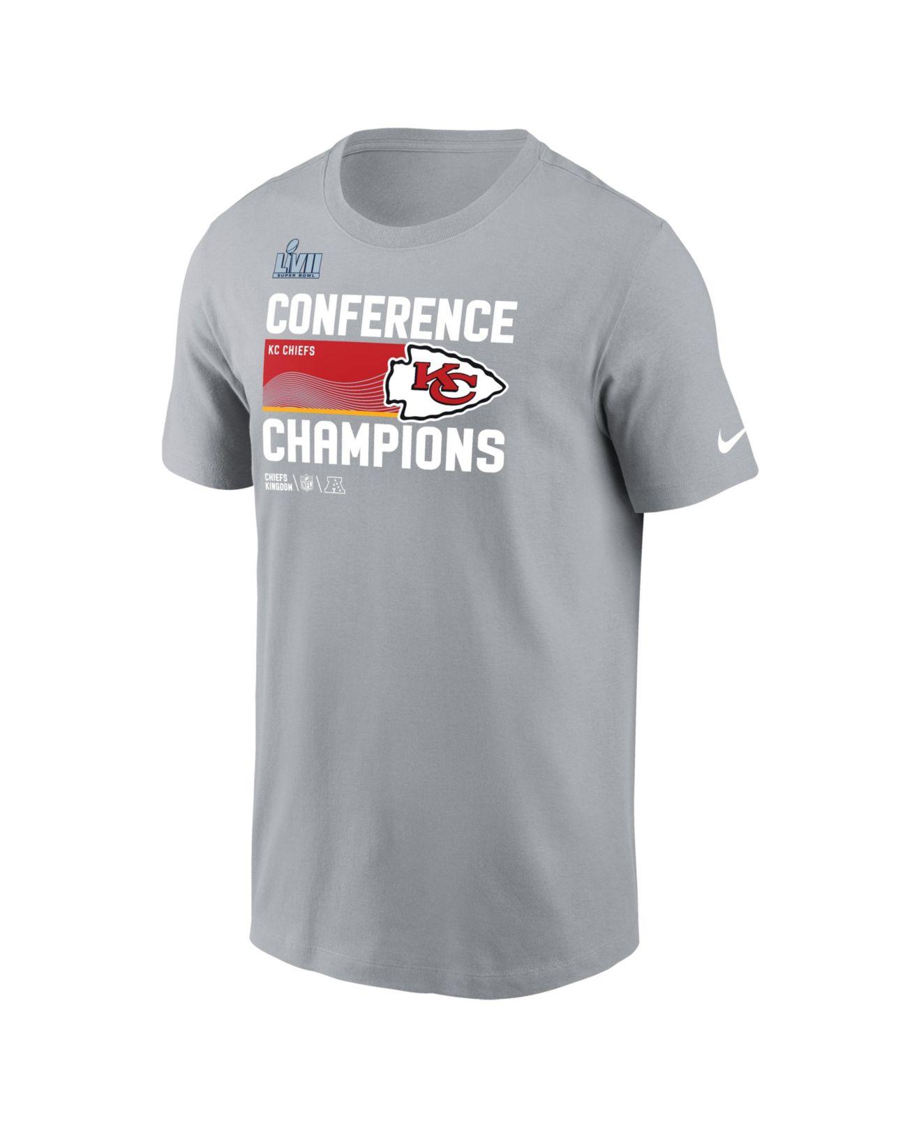 Nike Gray Kansas City Chiefs 2022 Afc Champions Trophy Collection T-shirt  for Men | Lyst