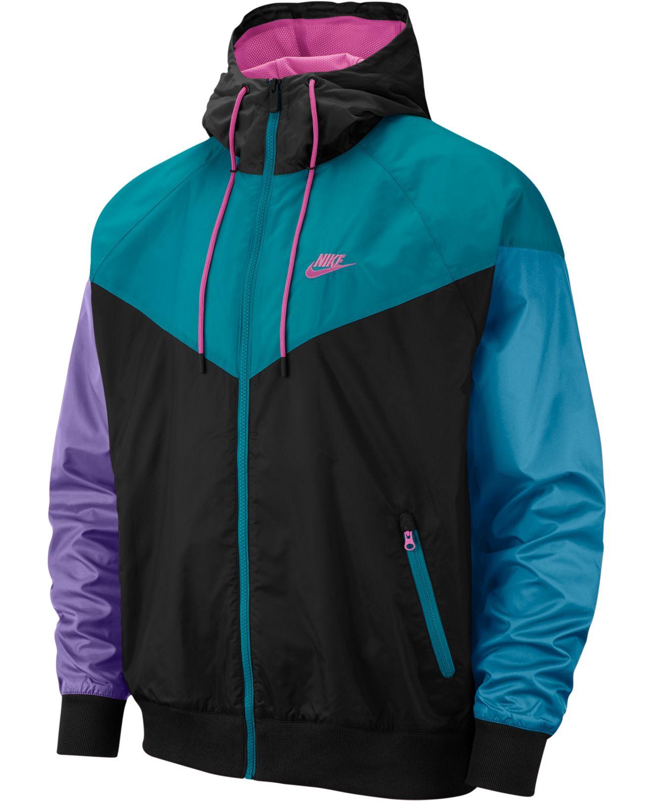 nike windrunner jacket teal