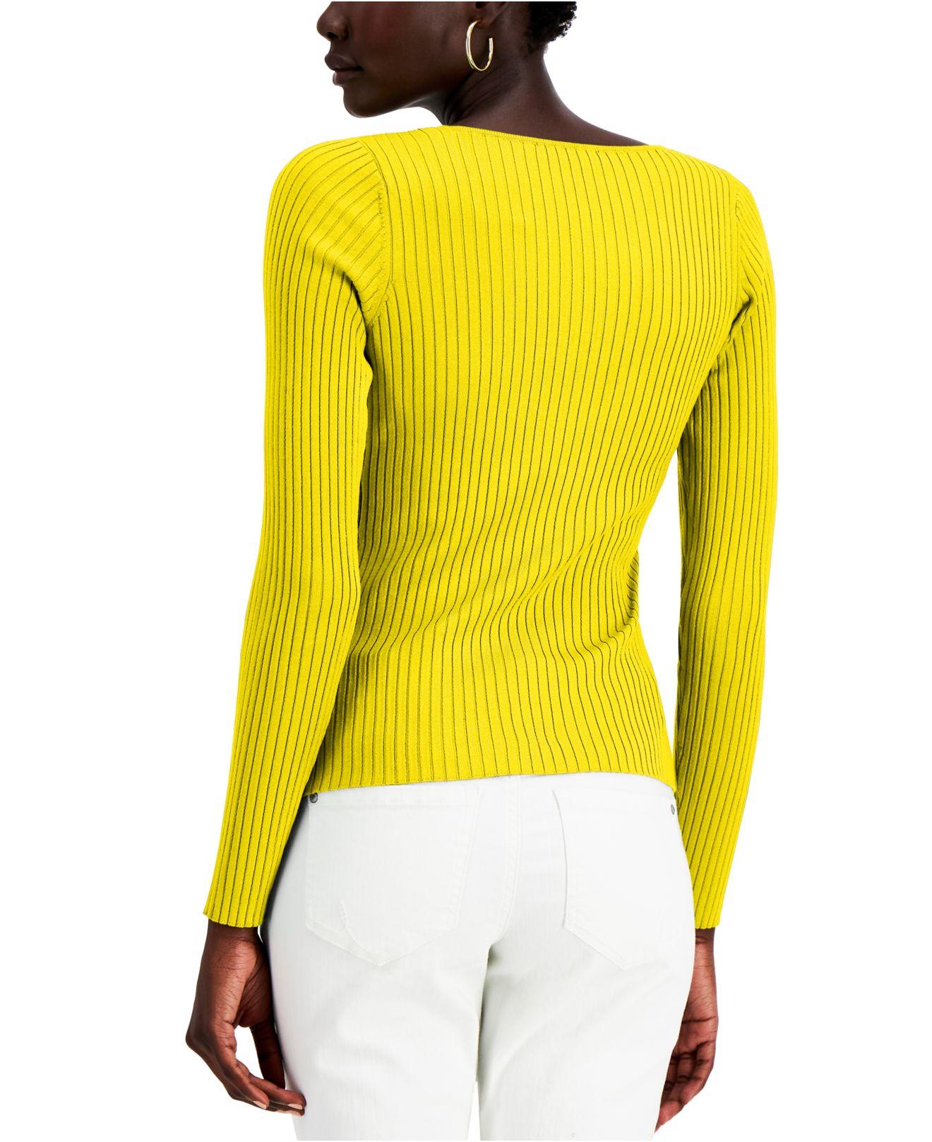 macys yellow sweater