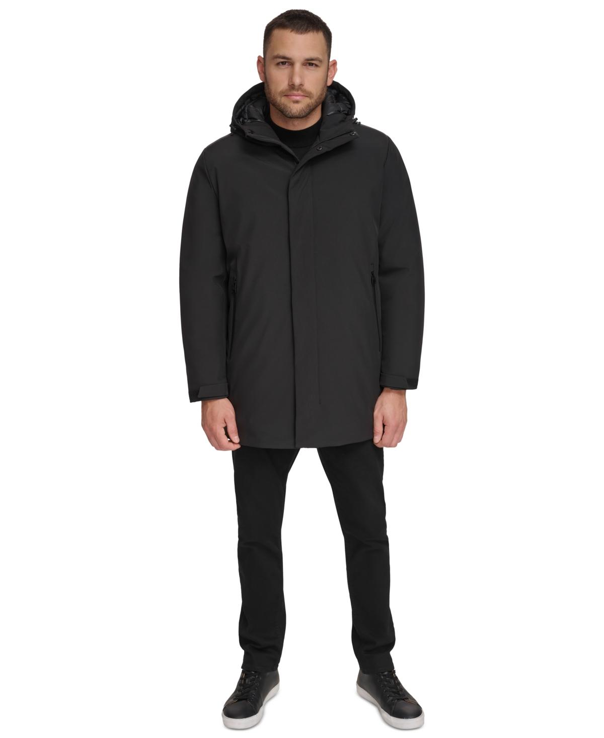 Bomber Jacket Calvin Klein Synthetic Down Parka In Black Calvin
